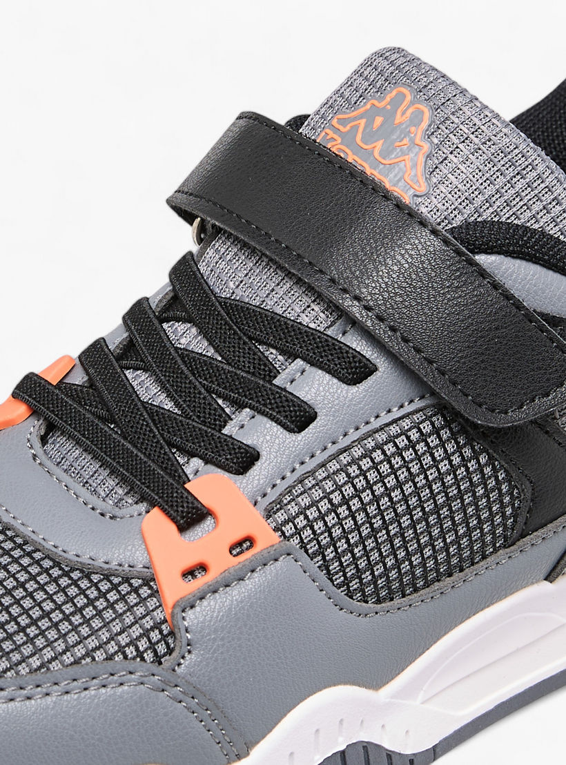 Kappa Kids' Logo Detail Sneakers with Hook and Loop Closure-boys-shoes-sneakers-image-4