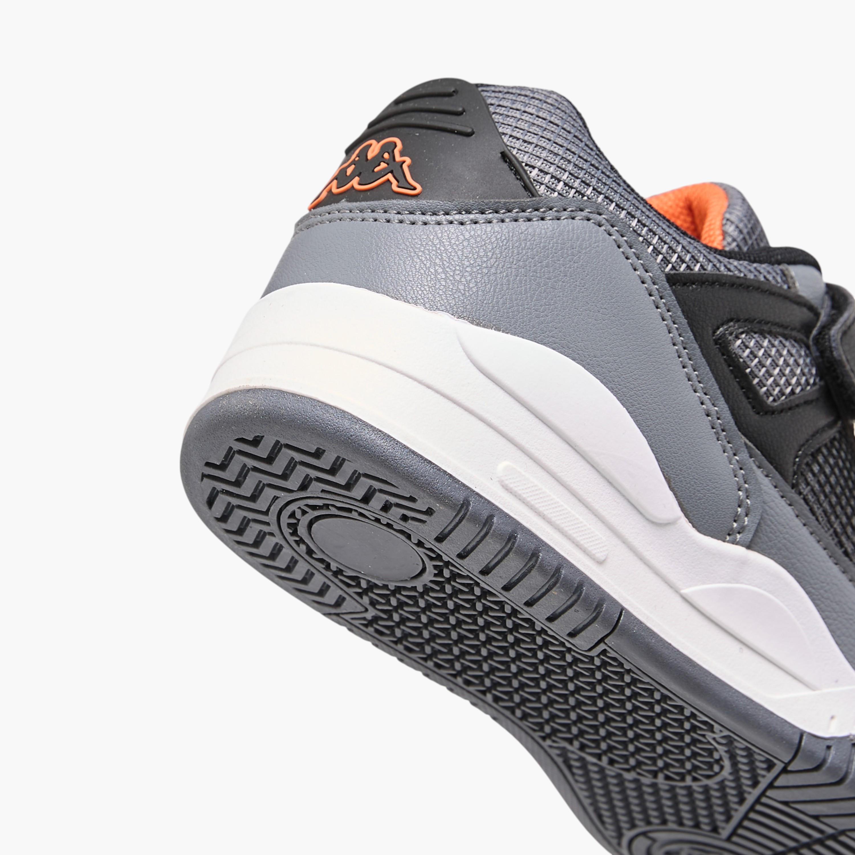 Kappa Kids' Logo Detail Sneakers with Hook and Loop Closure-boys-shoes-sneakers-image-5