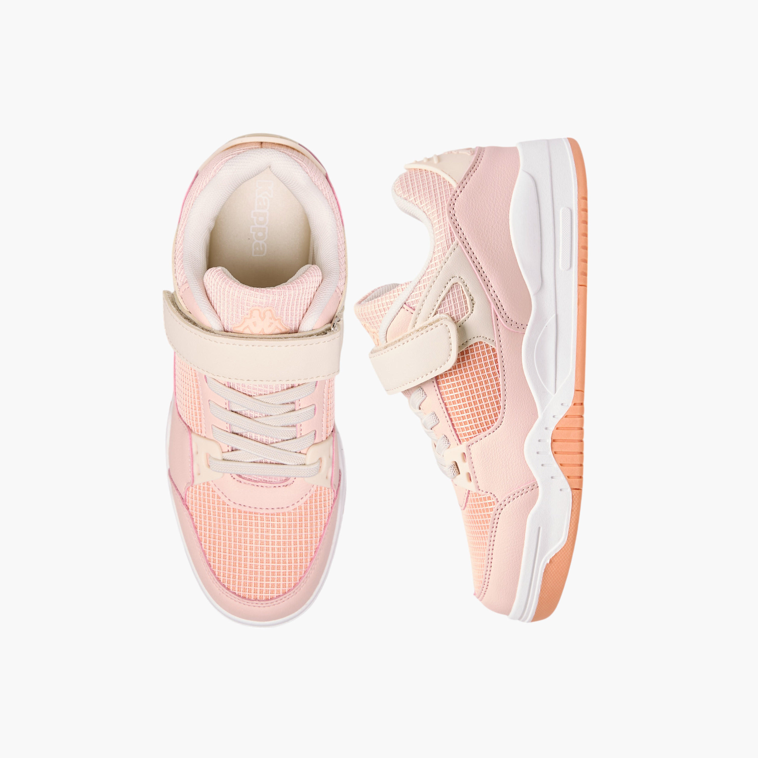 Kappa Girls' Panelled Sneakers with Hook and Loop Closure-girls-shoes-sneakers-image-1