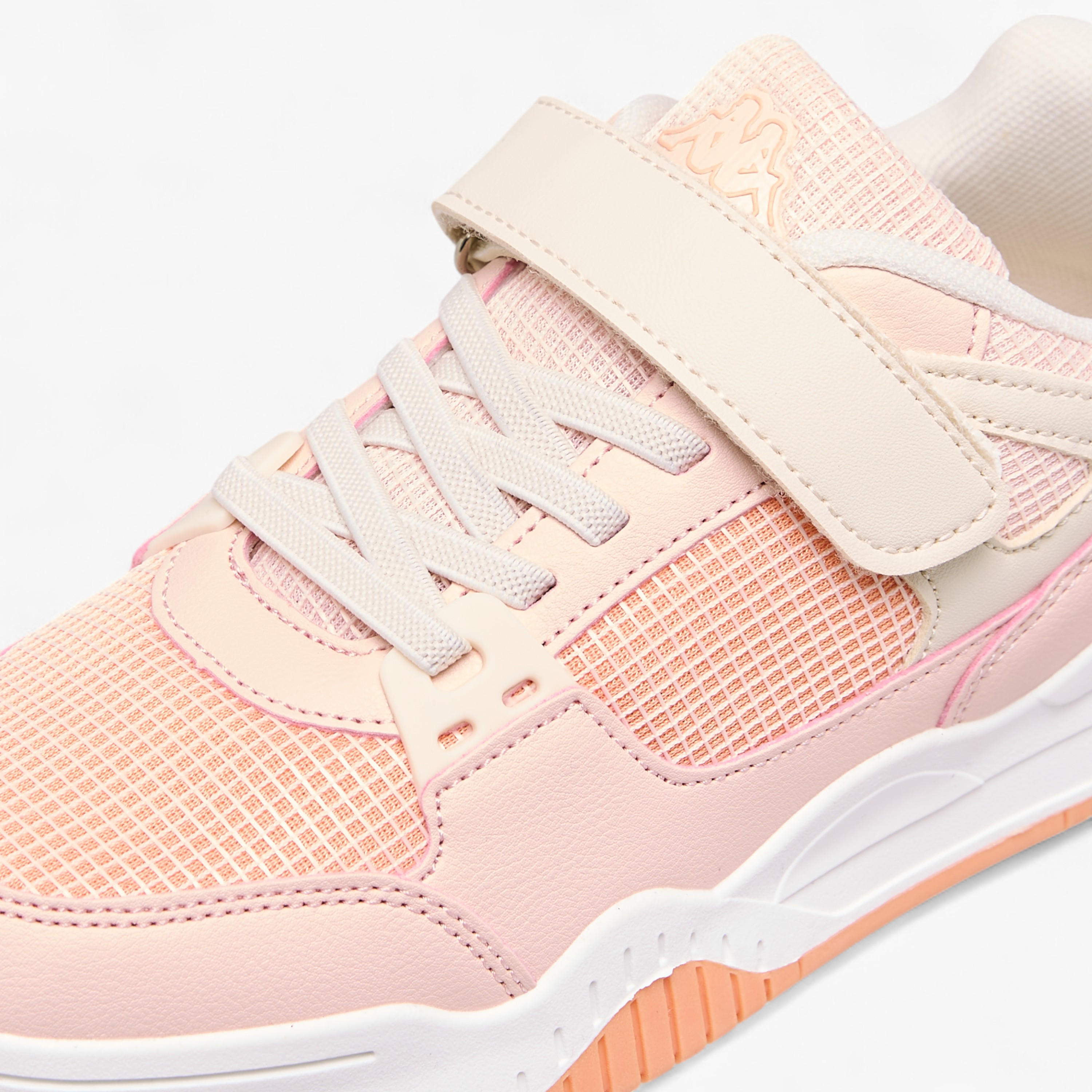 Kappa Girls' Panelled Sneakers with Hook and Loop Closure-girls-shoes-sneakers-image-4