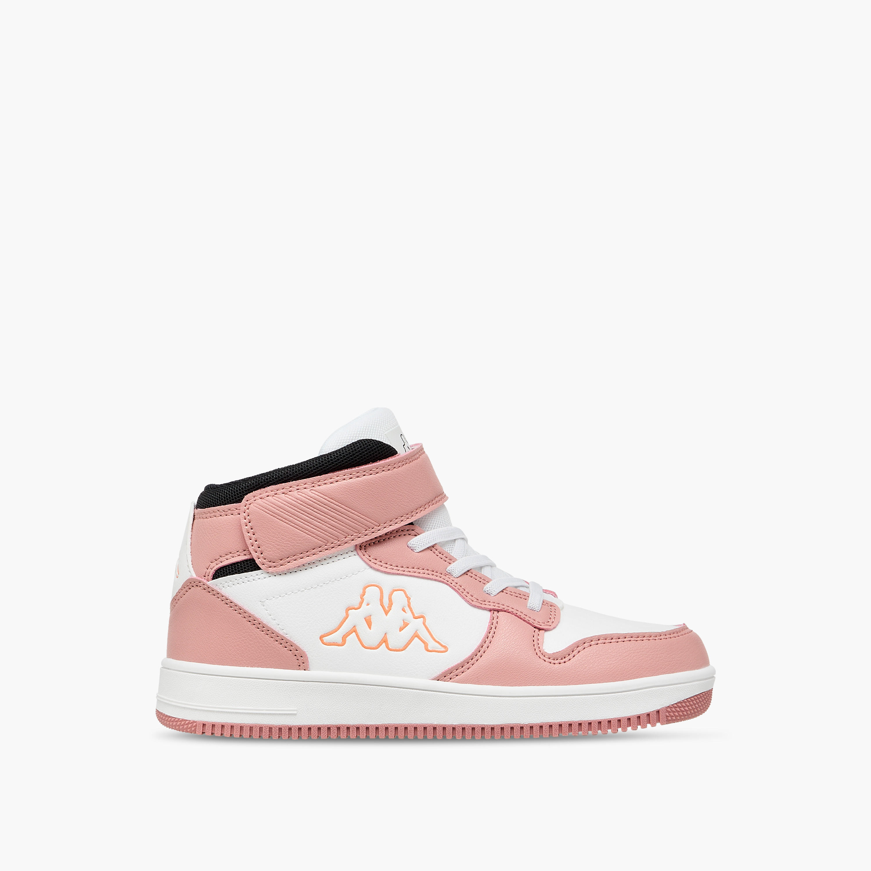 Kappa Girls' Panelled High Top Sneakers with Hook and Loop Closure-girls-shoes-sneakers-image-3