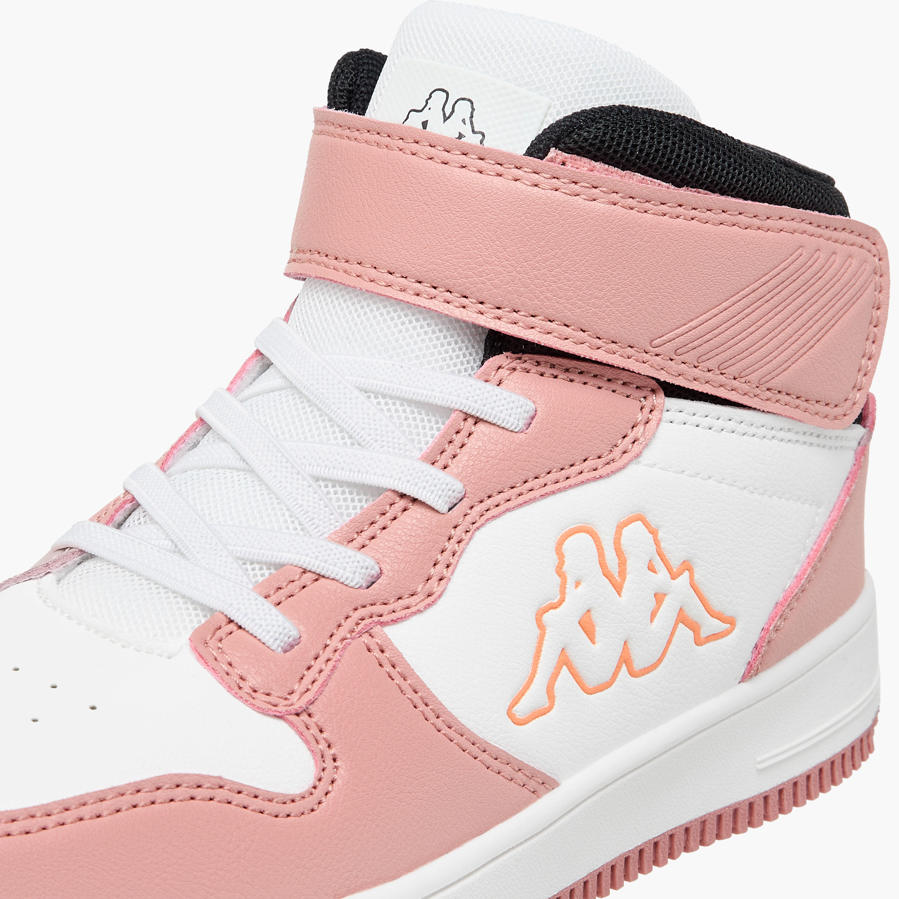 Kappa Girls' Panelled High Top Sneakers with Hook and Loop Closure-girls-shoes-sneakers-image-4