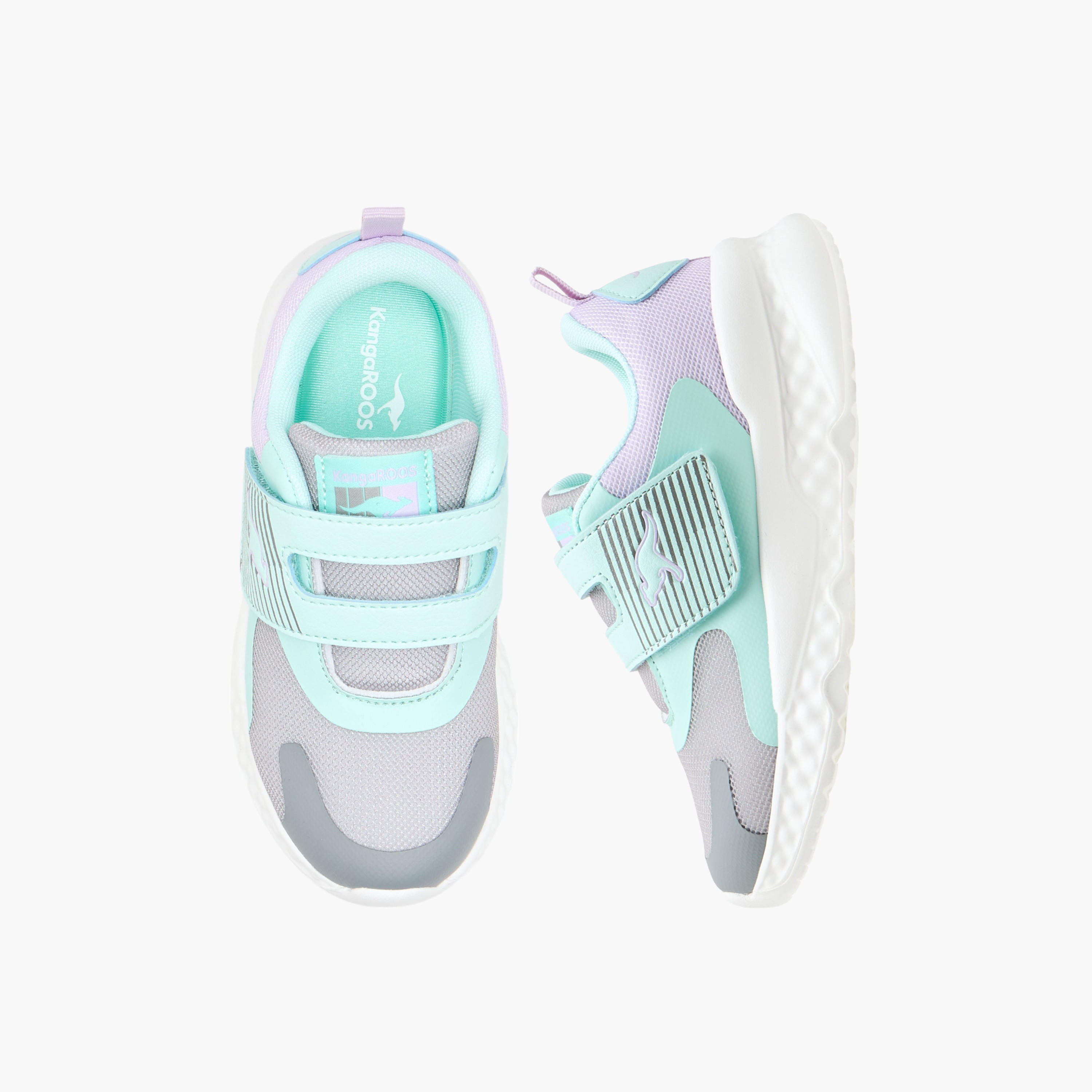 Kangaroos Girls Colourblock Hook & Loop Walking Shoes-girls-shoes-sports-image-1