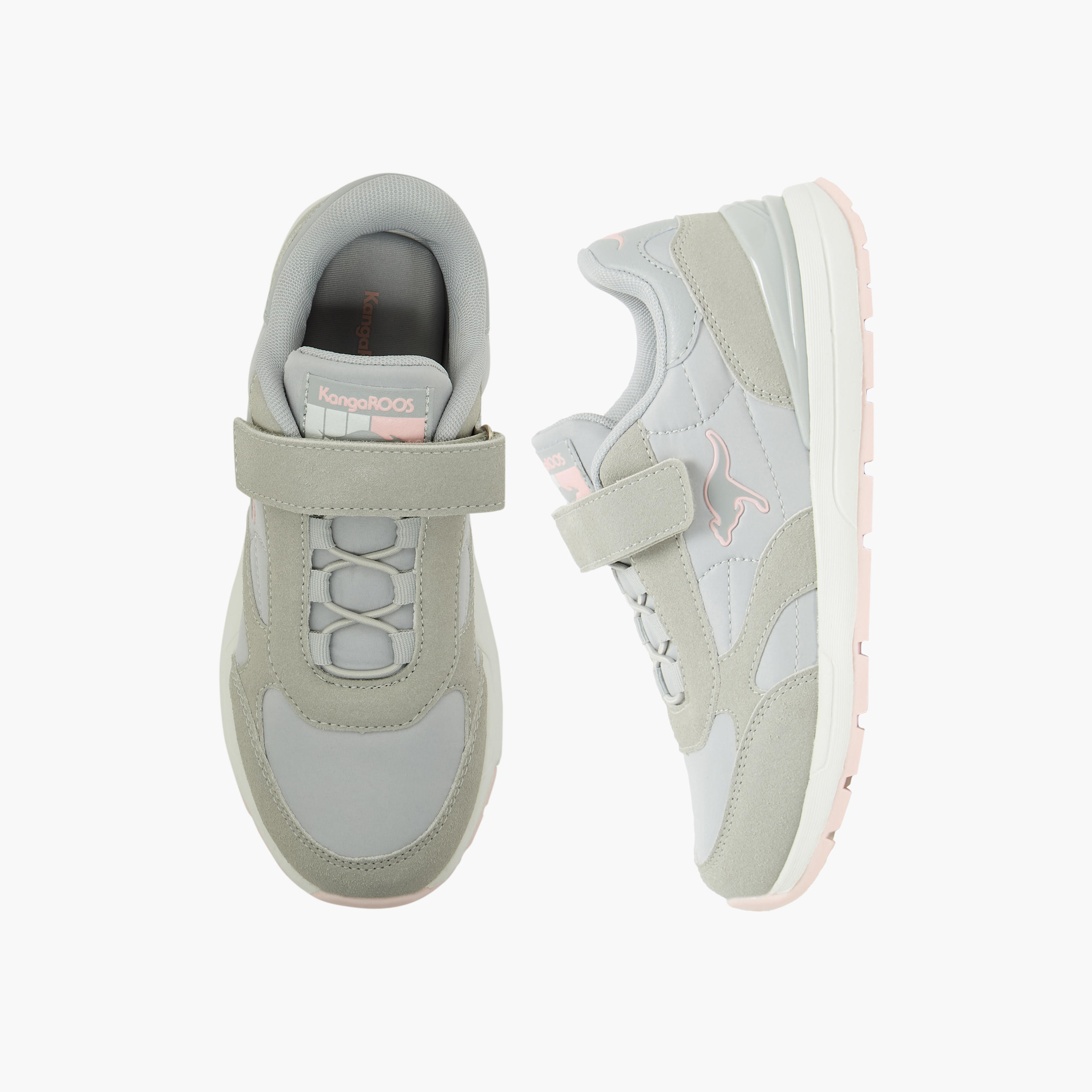 KangaROOS Girls Panelled Hook & Loop Sports Shoes-girls-shoes-sneakers-image-1