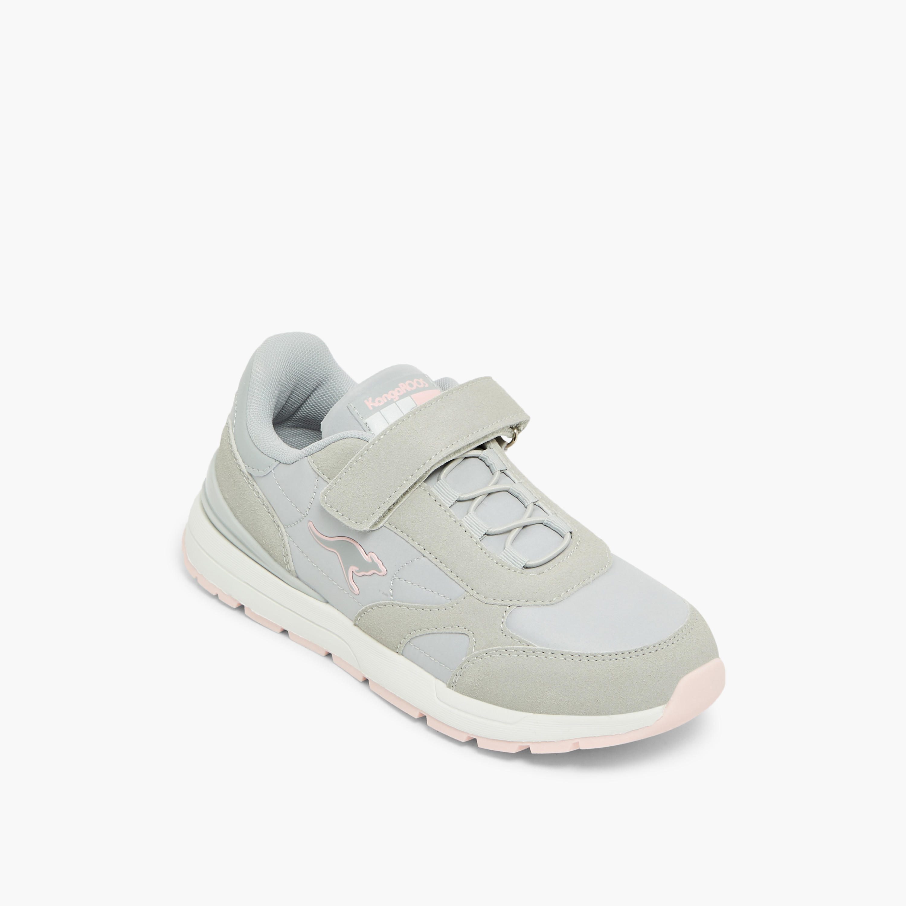 KangaROOS Girls Panelled Hook & Loop Sports Shoes-girls-shoes-sneakers-image-2