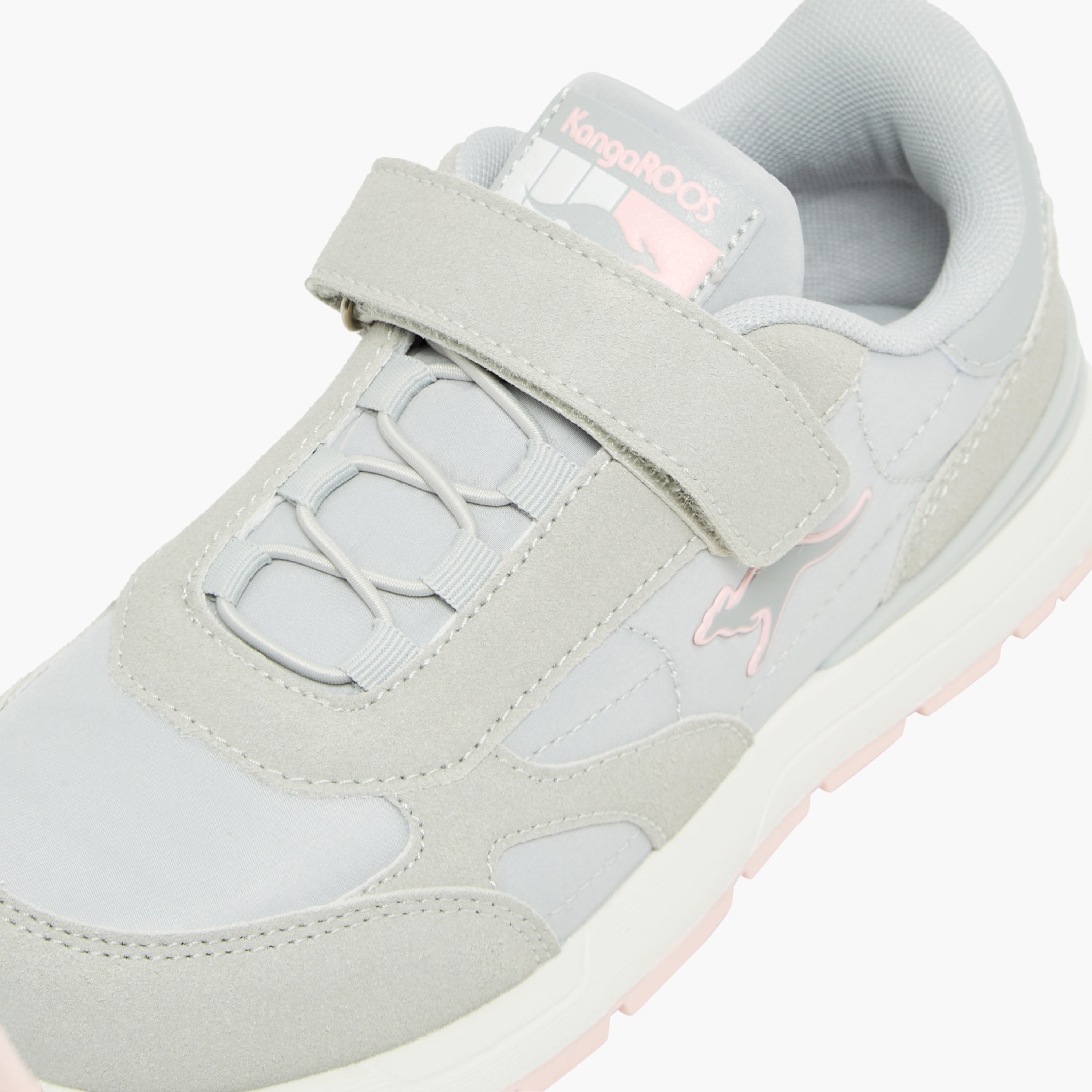 KangaROOS Girls Panelled Hook & Loop Sports Shoes-girls-shoes-sneakers-image-7