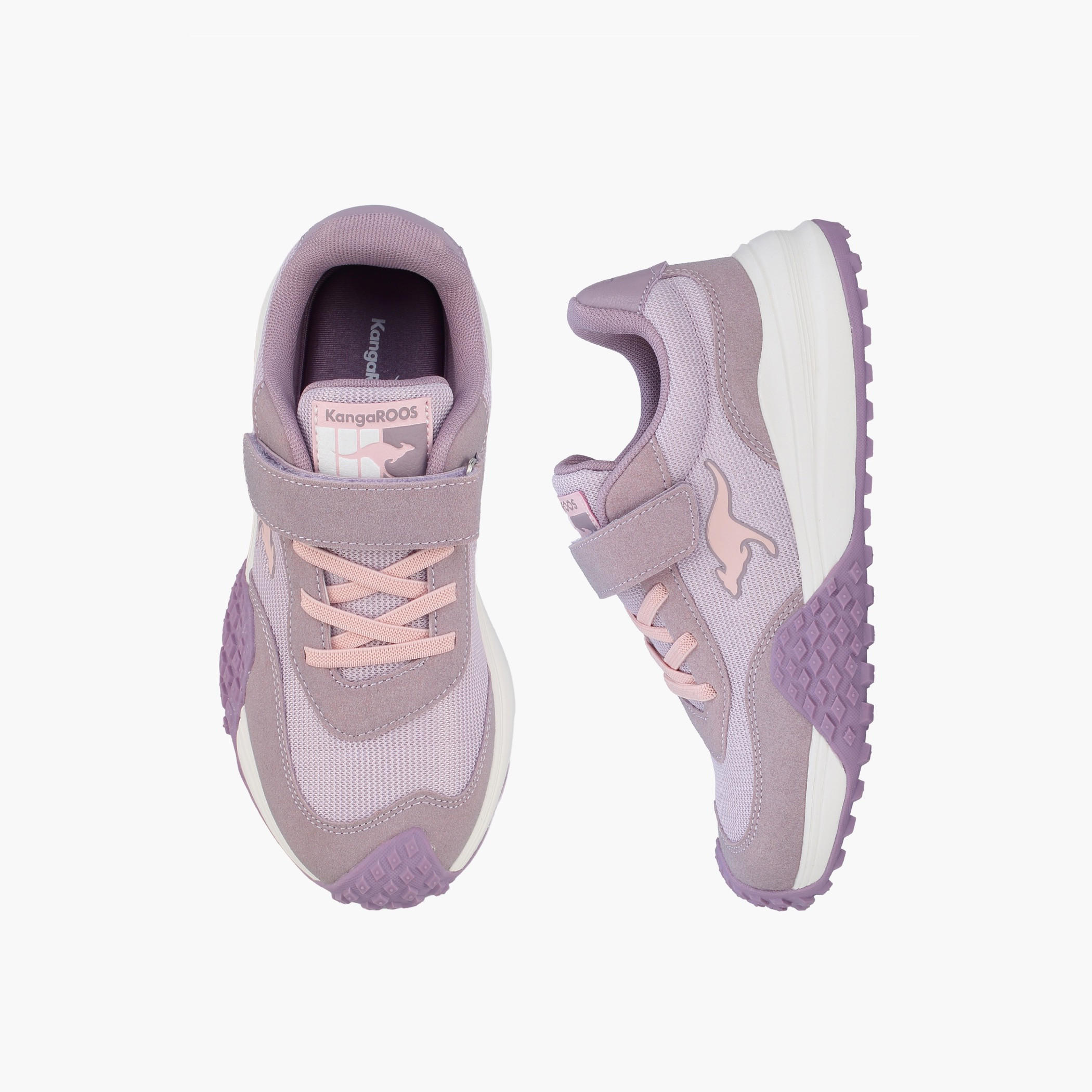 حذاء سنيكرز بشريط إغلاق لاصق للبنات من كانجاروز-girls-shoes-sneakers-image-1