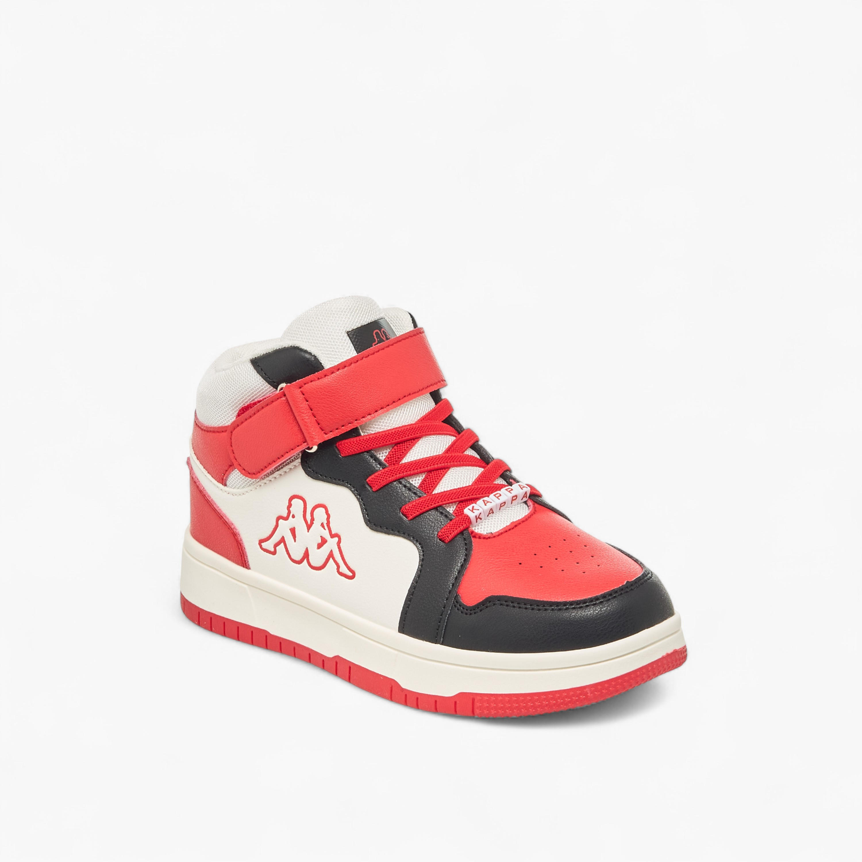 Kappa Boys Colourblock Hook and Loop High Top Sneakers-boys-shoes-sneakers-image-2