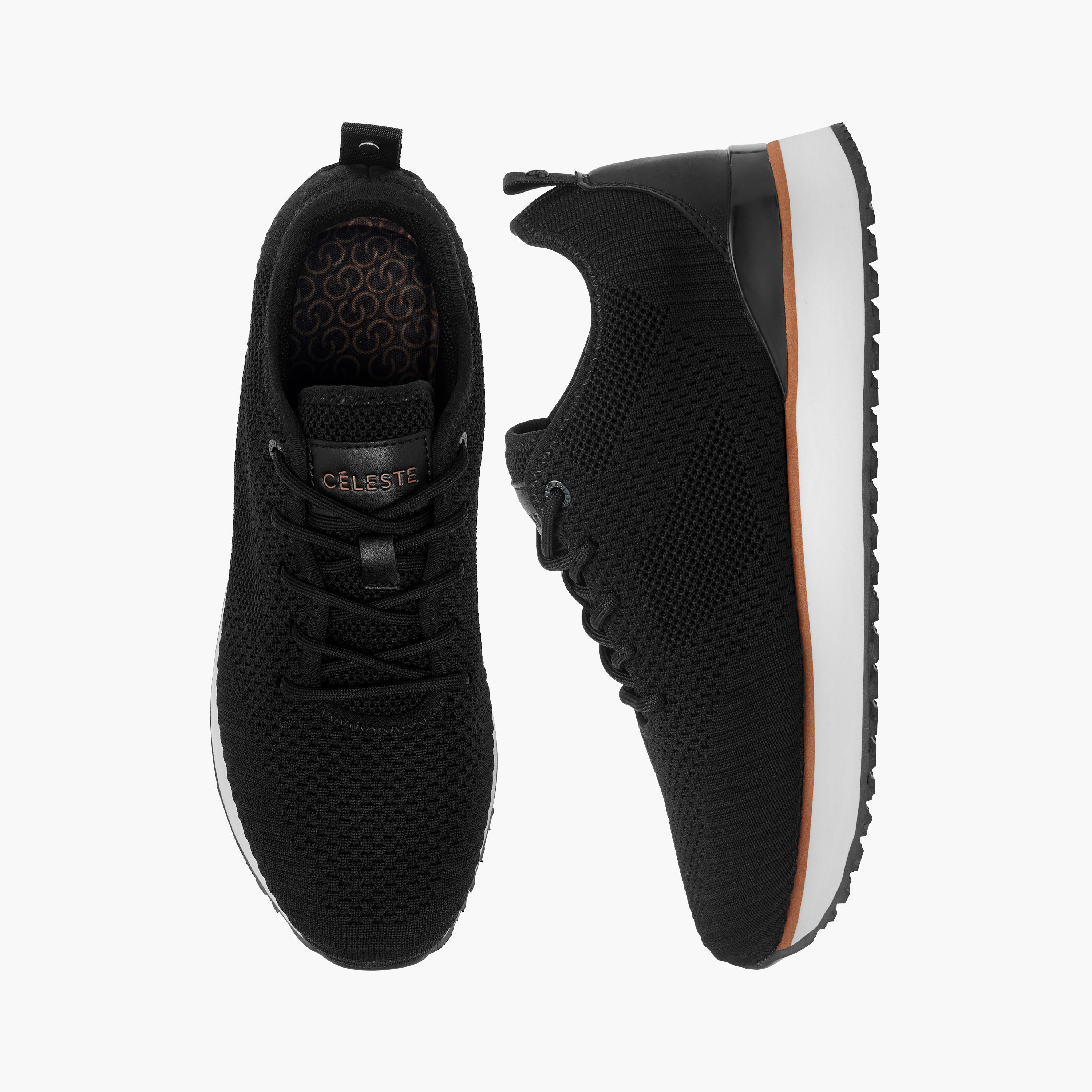 Celeste Women's Mesh Textured Sneakers with Lace-Up Closure-women-shoes-sneakers-image-1