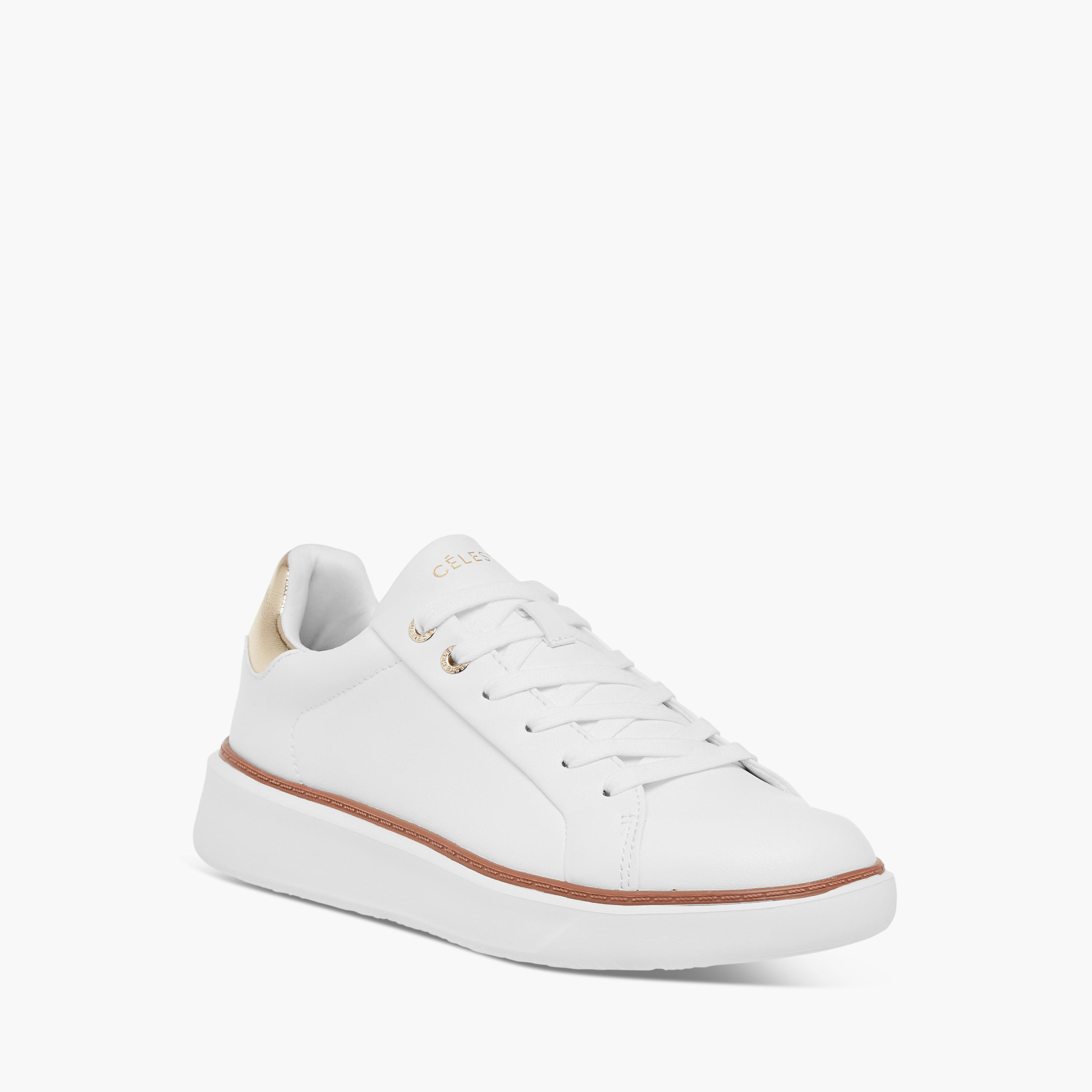 Celeste Women's Metallic Sneakers with Lace-Up Closure-women-shoes-sneakers-image-2