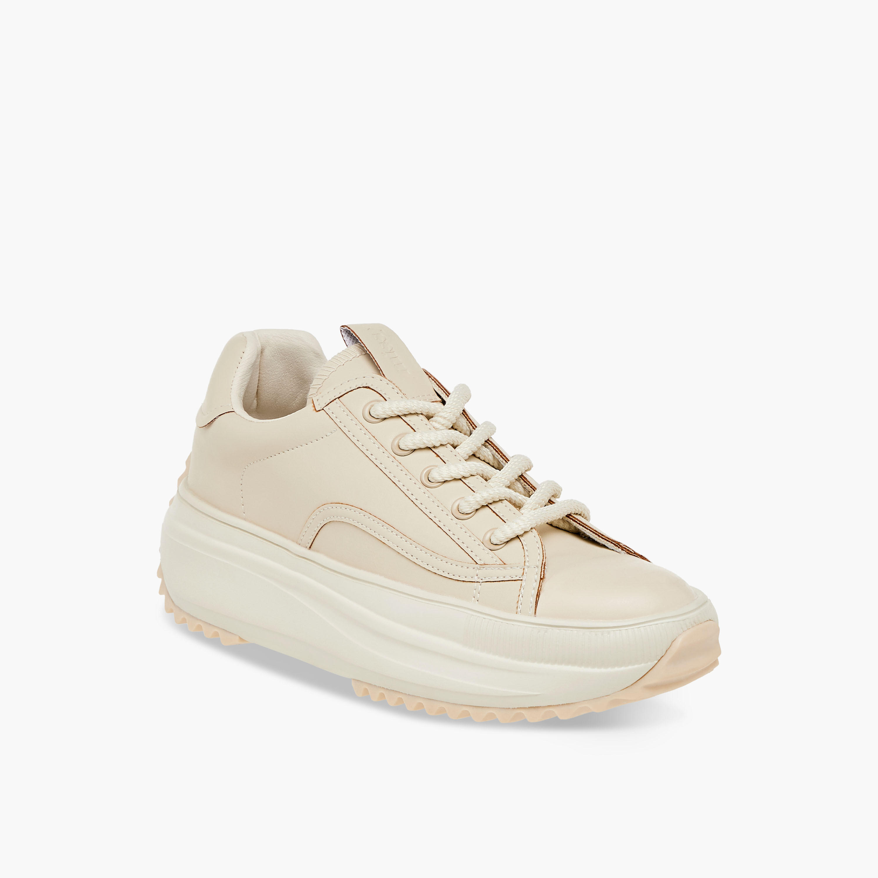 Missy Solid Chunky Sole Sneakers with Lace-Up Closure-women-shoes-sneakers-image-2
