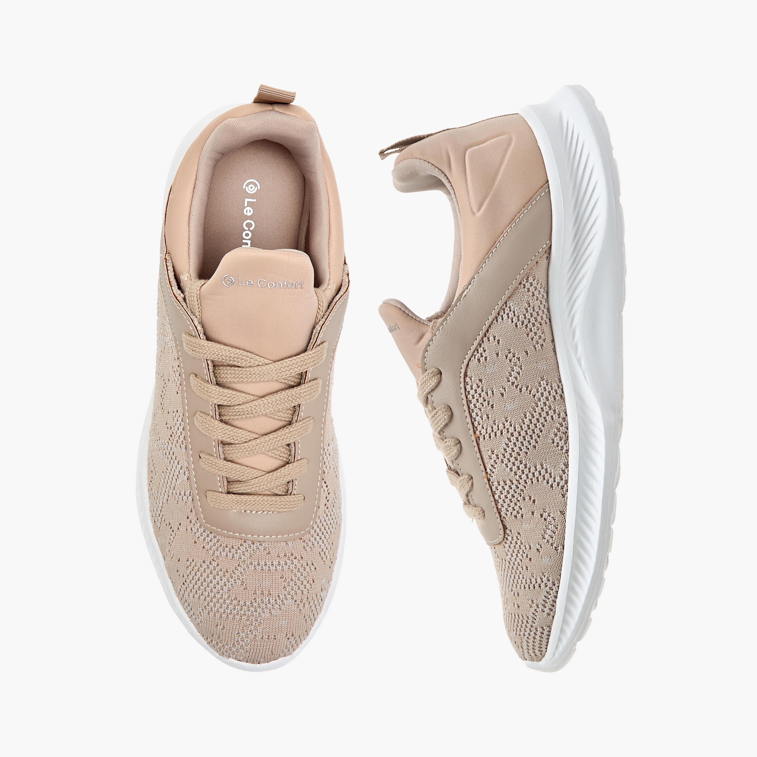 Le Confort Mesh Comfort Sports Shoes with Lace-Up Closure-women-shoes-sports-image-1
