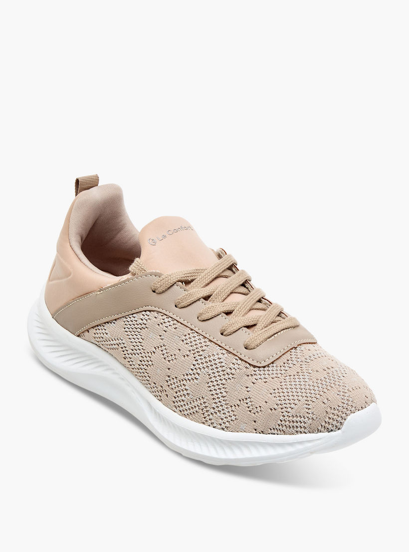 Le Confort Mesh Comfort Sports Shoes with Lace-Up Closure-women-shoes-sports-image-2