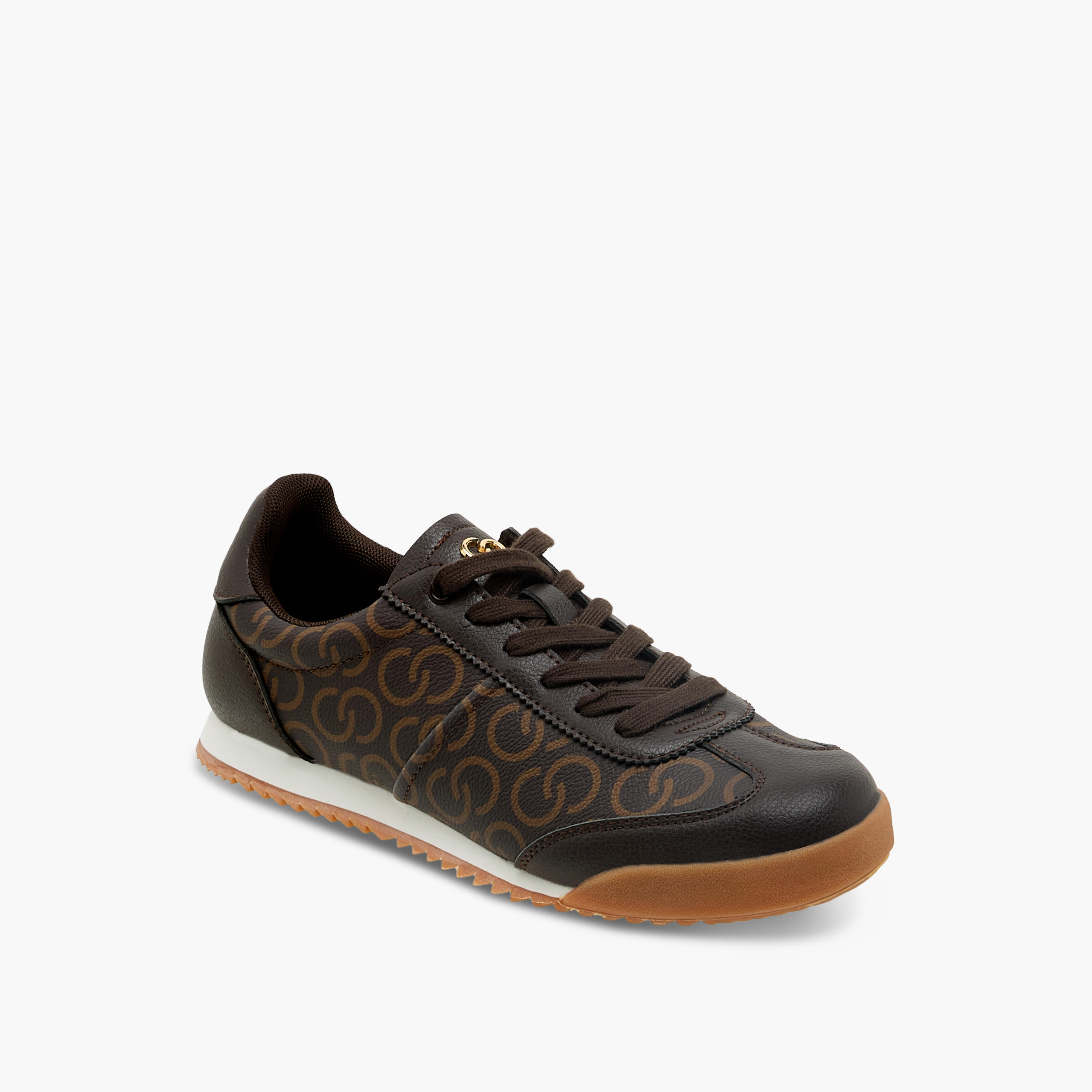 Celeste Women Monogram Print Lace-Up Sneakers-women-shoes-sneakers-image-2