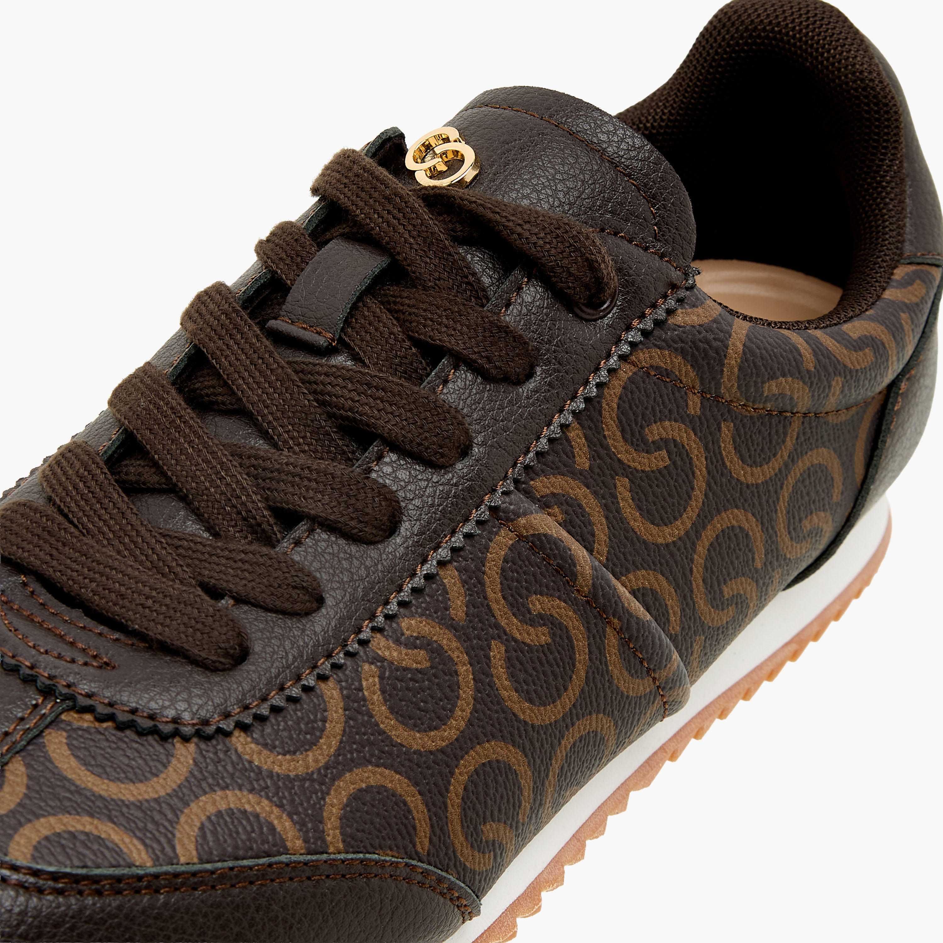 Celeste Women Monogram Print Lace-Up Sneakers-women-shoes-sneakers-image-4