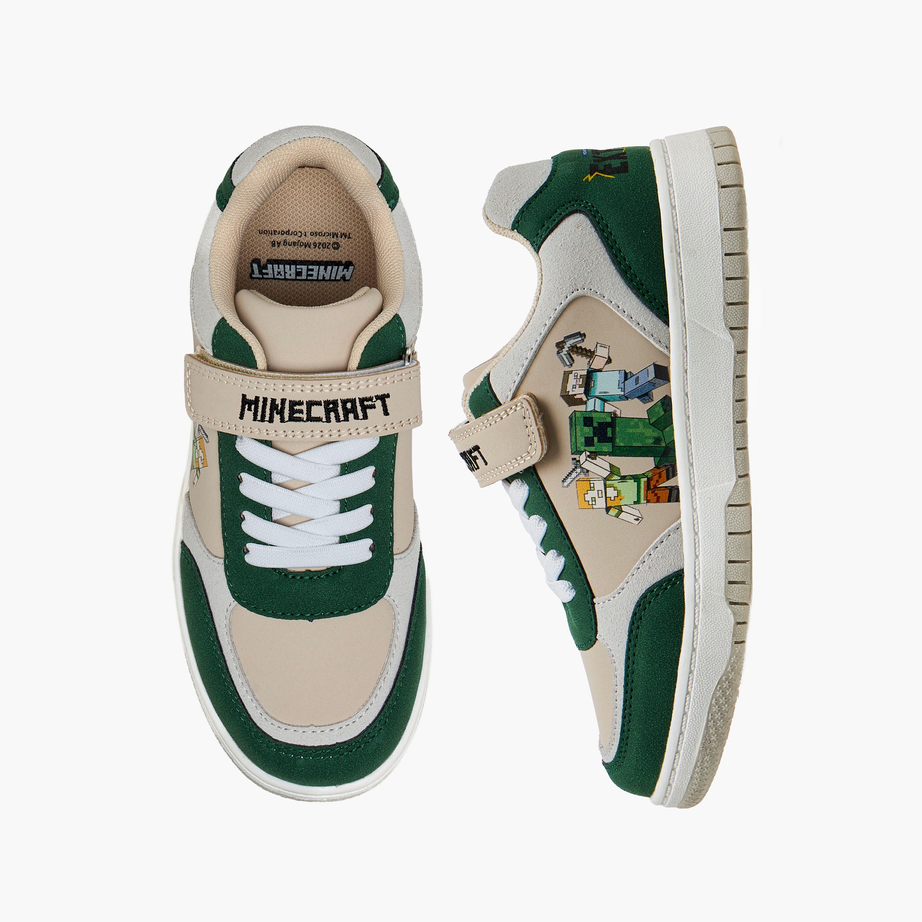 Minecraft Boys Hook and Loop Ankle Sneakers-boys-shoes-sneakers-image-1