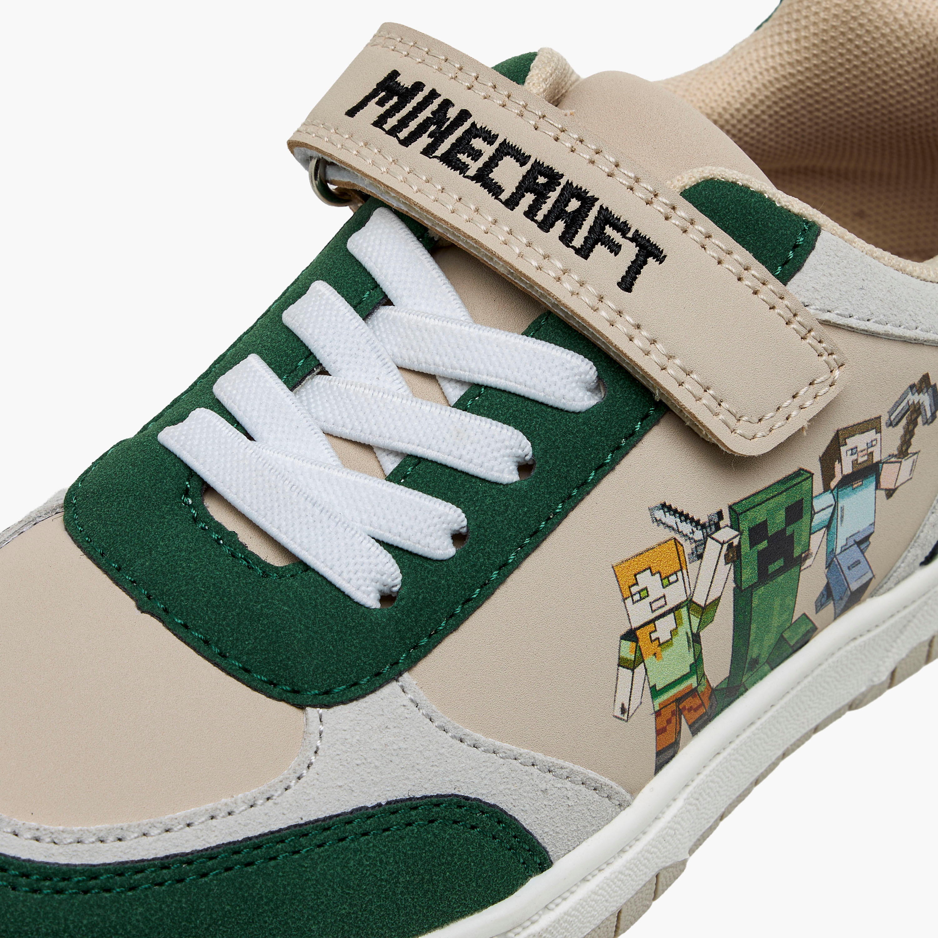 Minecraft Boys Hook and Loop Ankle Sneakers-boys-shoes-sneakers-image-4