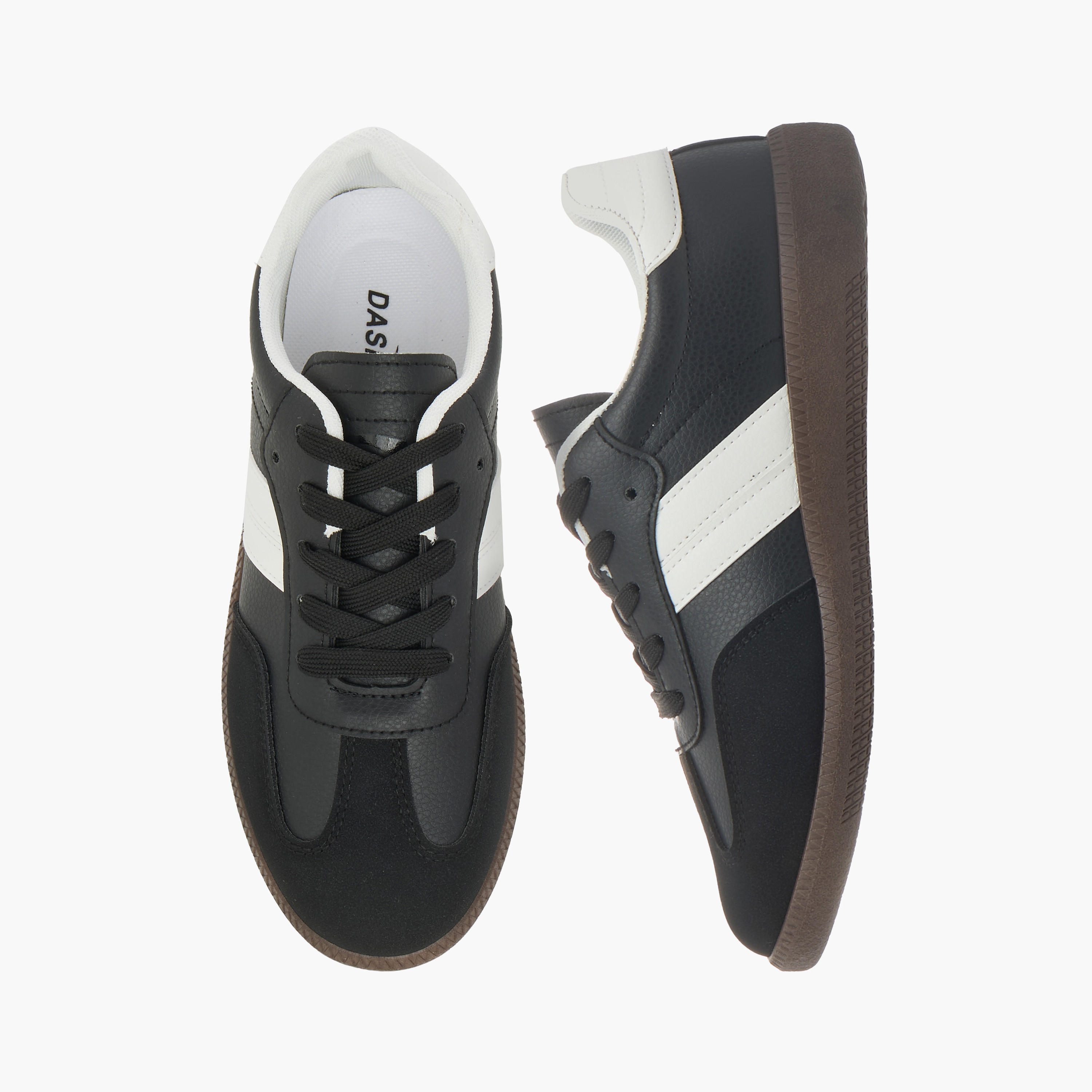 Dash Panelled Low Ankle Sneakers with Lace-Up Closure-women-shoes-sneakers-image-1