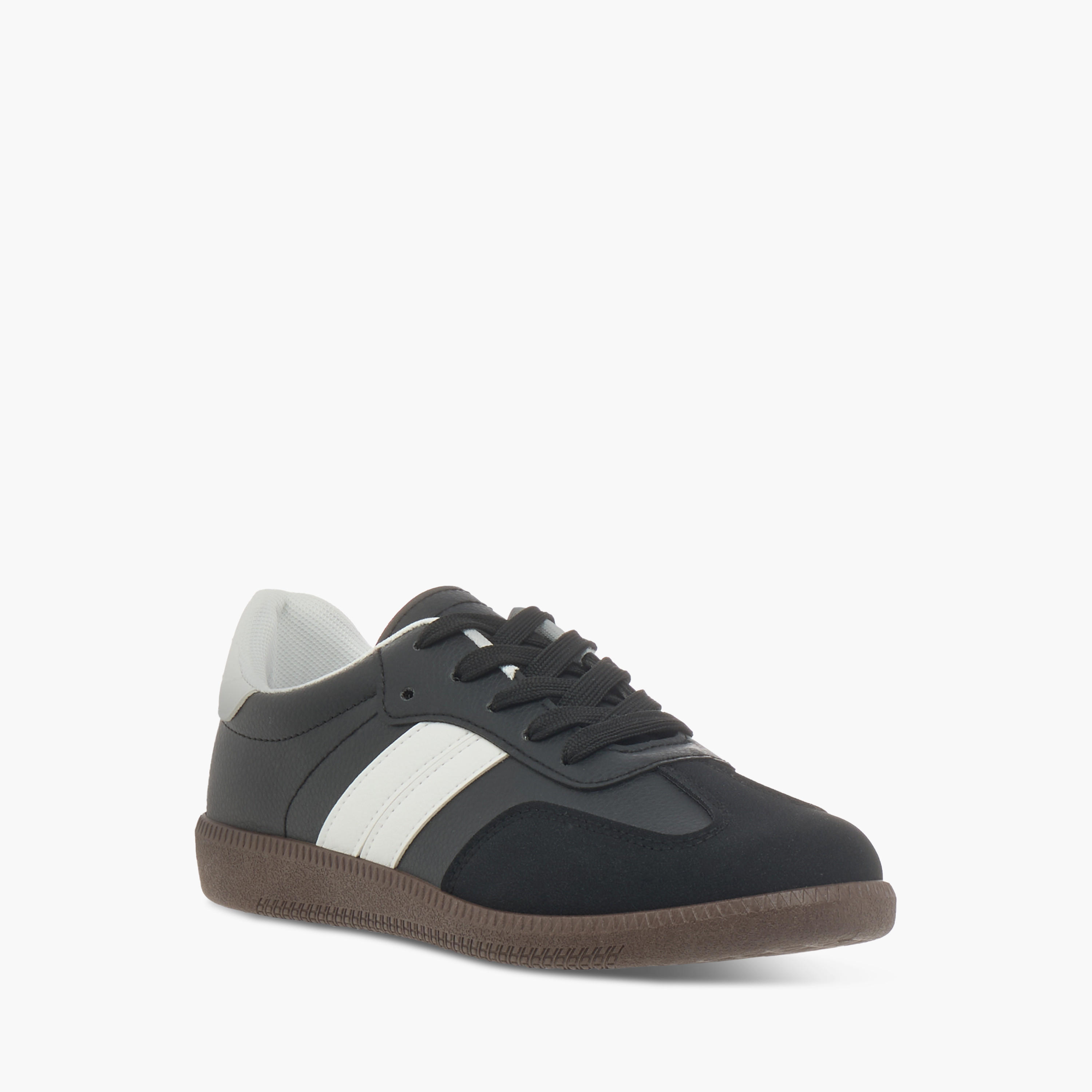 Dash Panelled Low Ankle Sneakers with Lace-Up Closure-women-shoes-sneakers-image-2