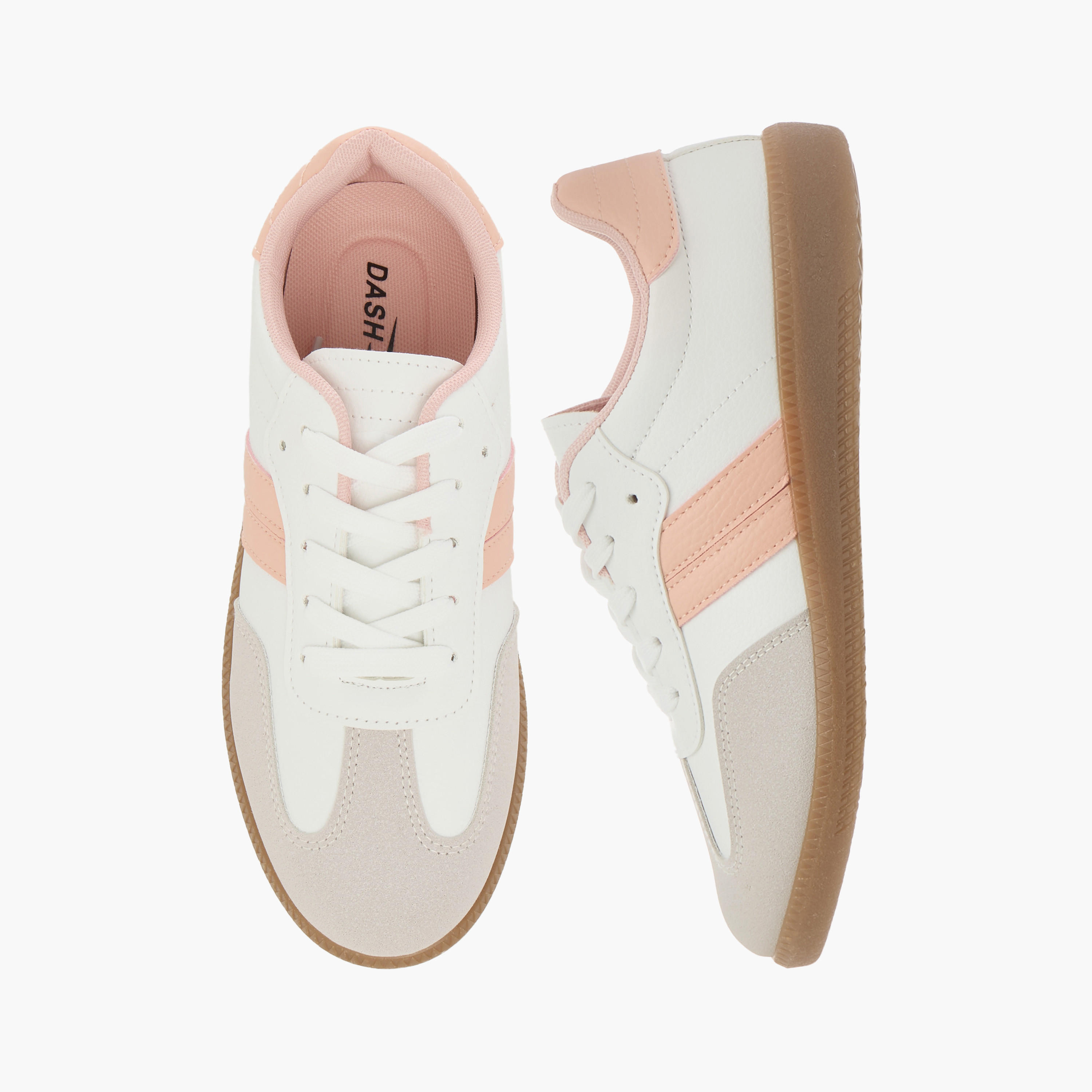 Dash Panelled Low Ankle Sneakers with Lace-Up Closure-women-shoes-sneakers-image-1