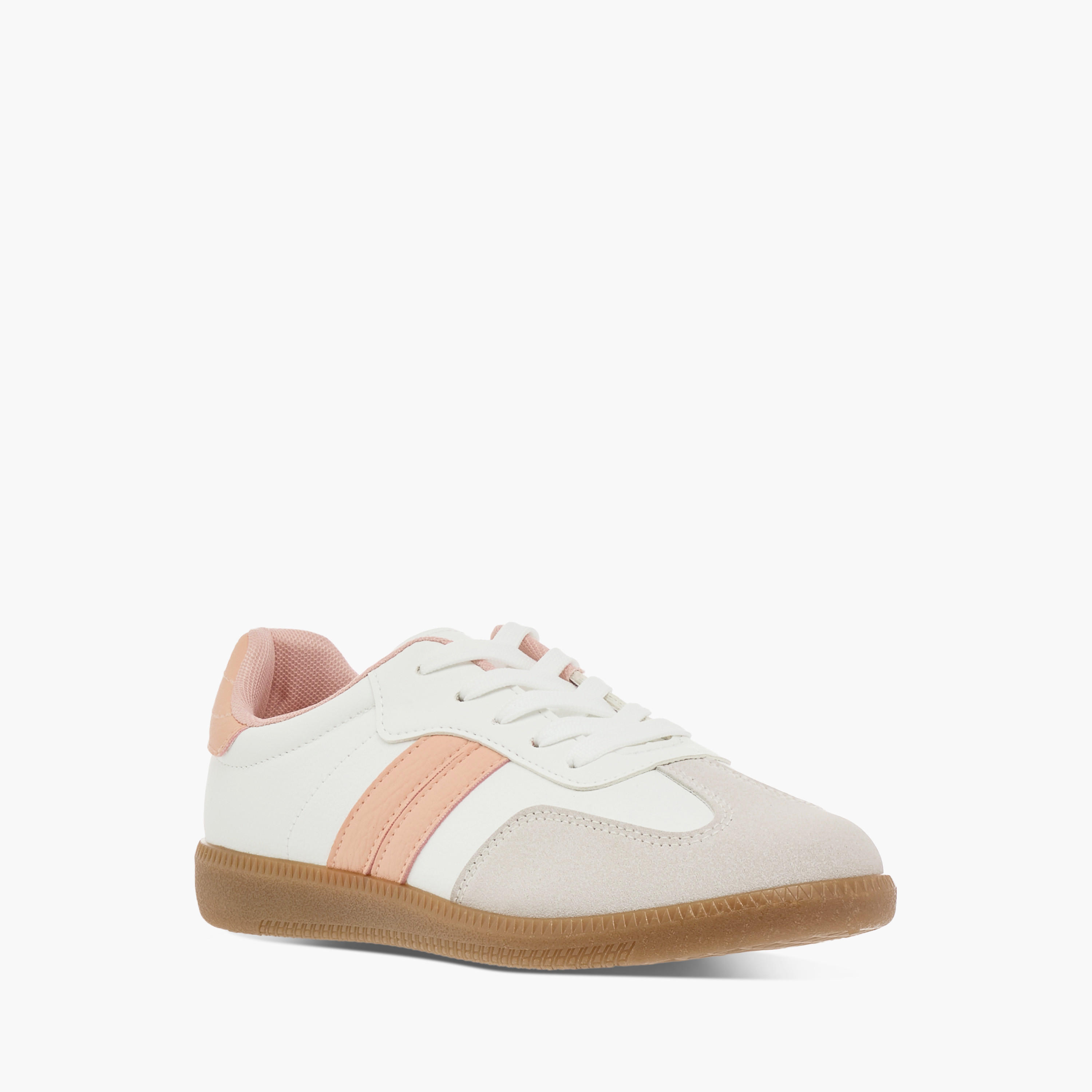 Dash Panelled Low Ankle Sneakers with Lace-Up Closure-women-shoes-sneakers-image-2