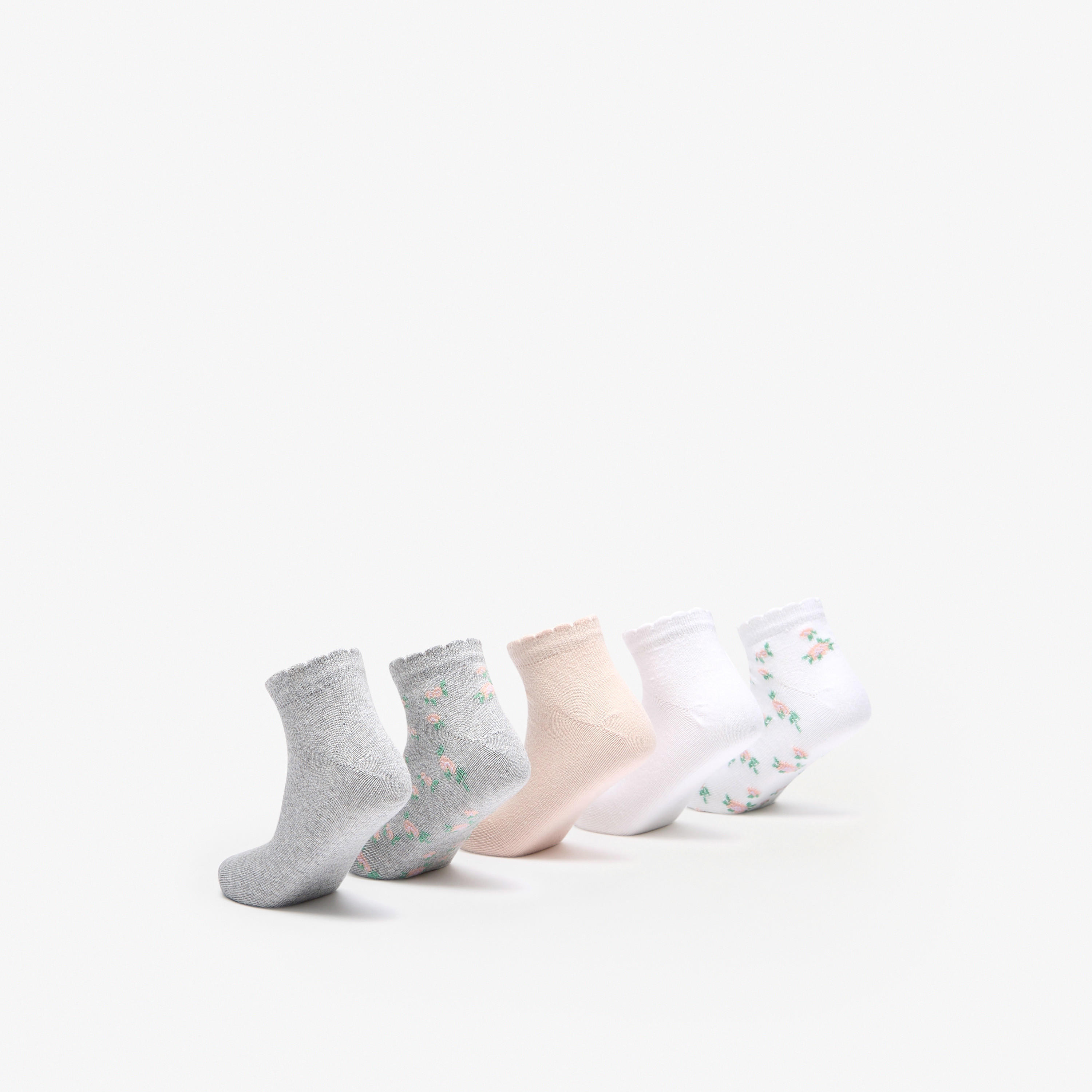 Flora Bella Assorted Ankle Length Socks - Set of 5-girls-accessories-socks-image-3