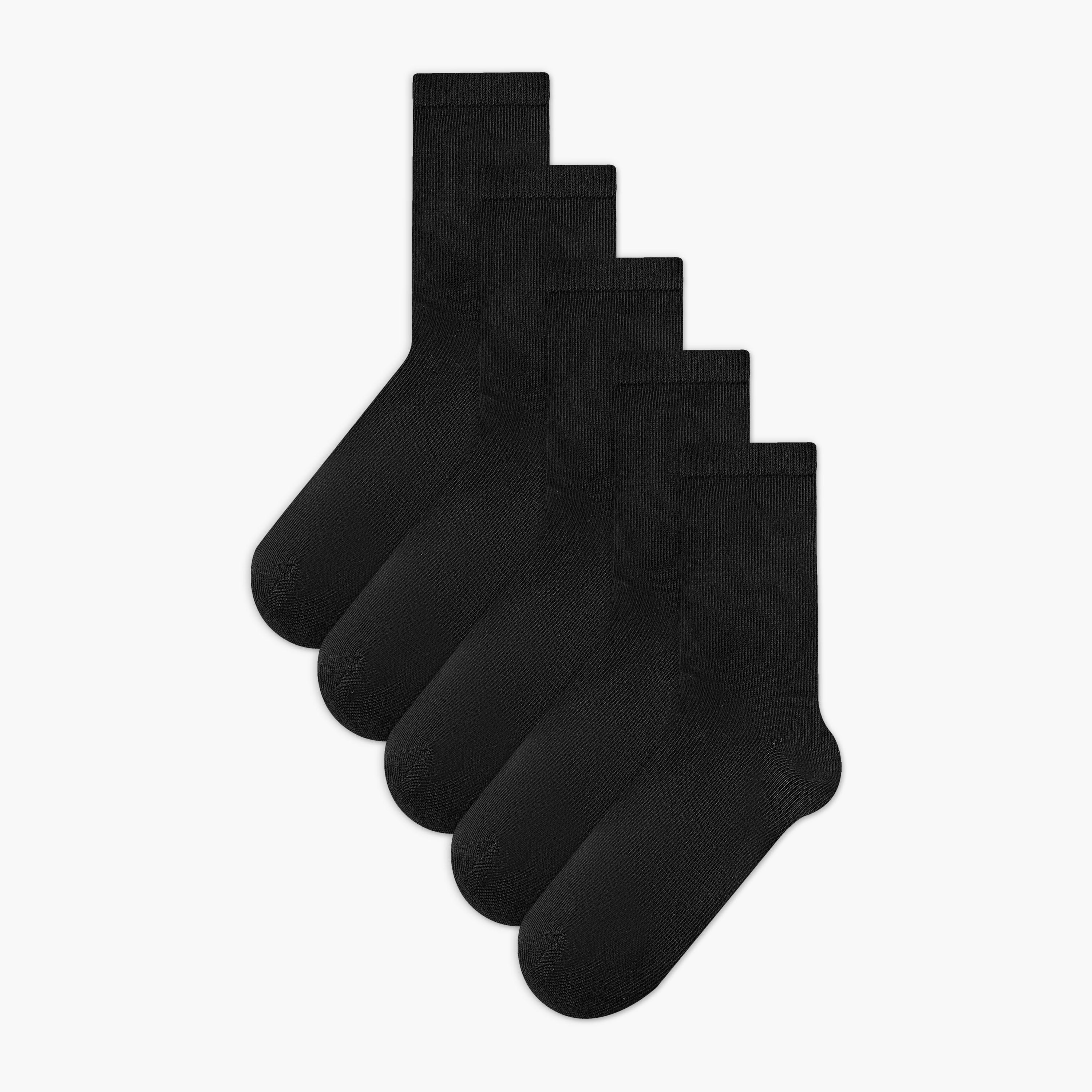 Pack of 5 Juniors Kids Socks with Ribbed Design-girls-accessories-socks-image-1