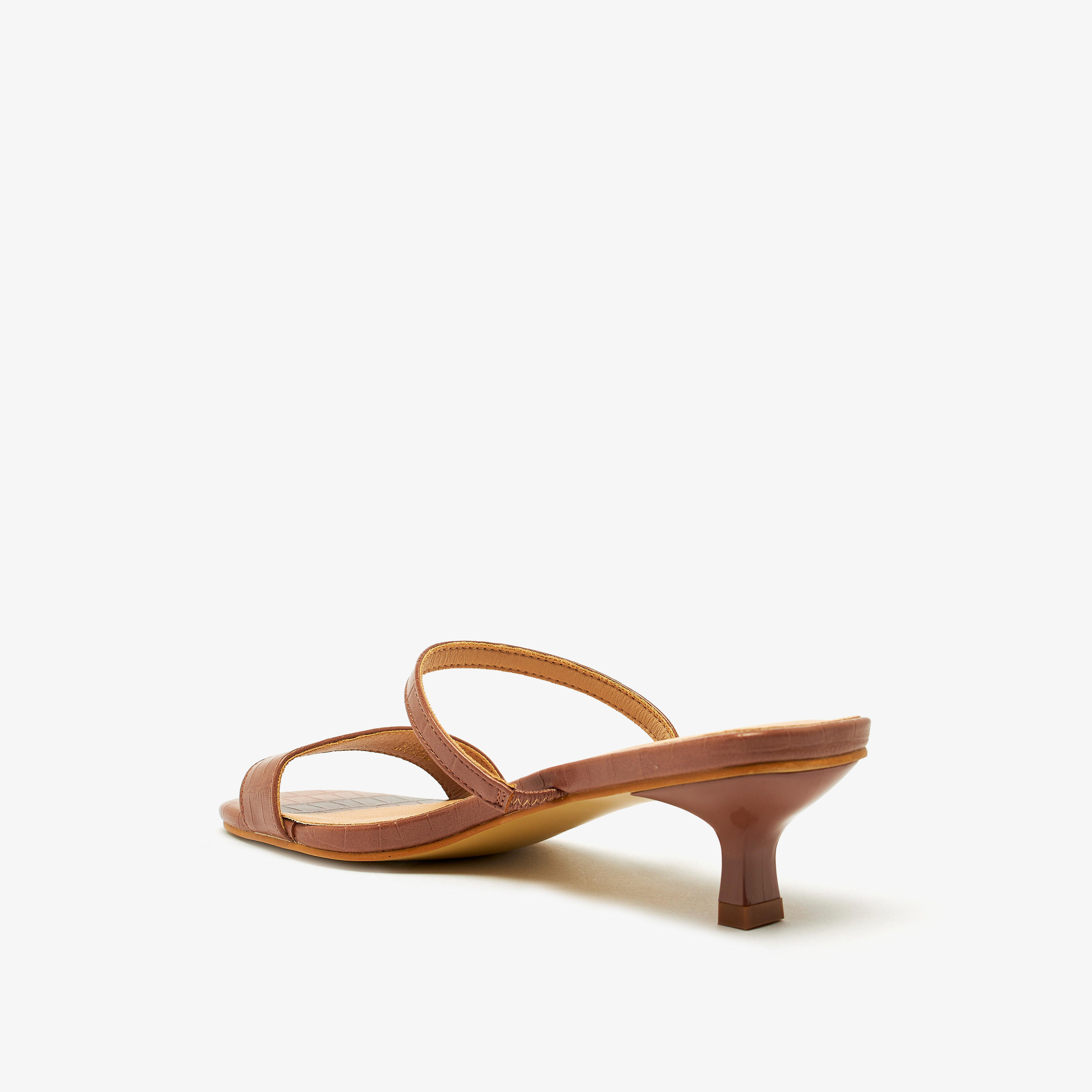Textured Slip-On Sandals with Kitten Heels-women-shoes-heels-image-2