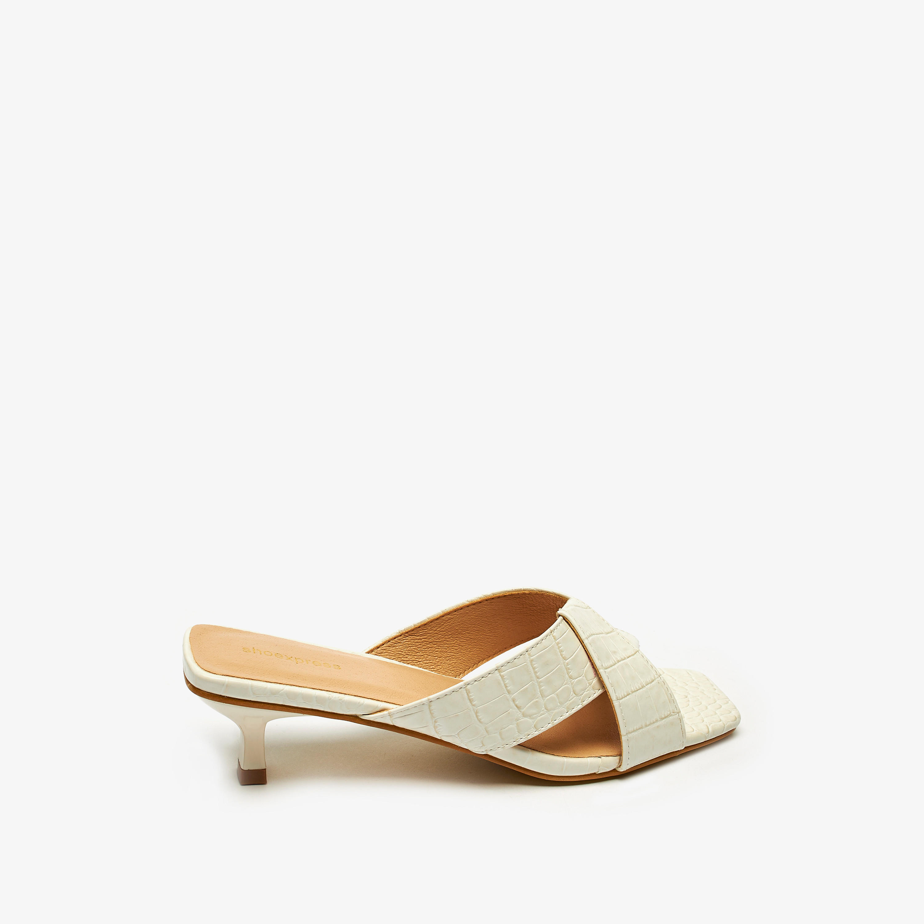 Textured Slip-On Sandals with Kitten Heels-women-shoes-heels-image-3