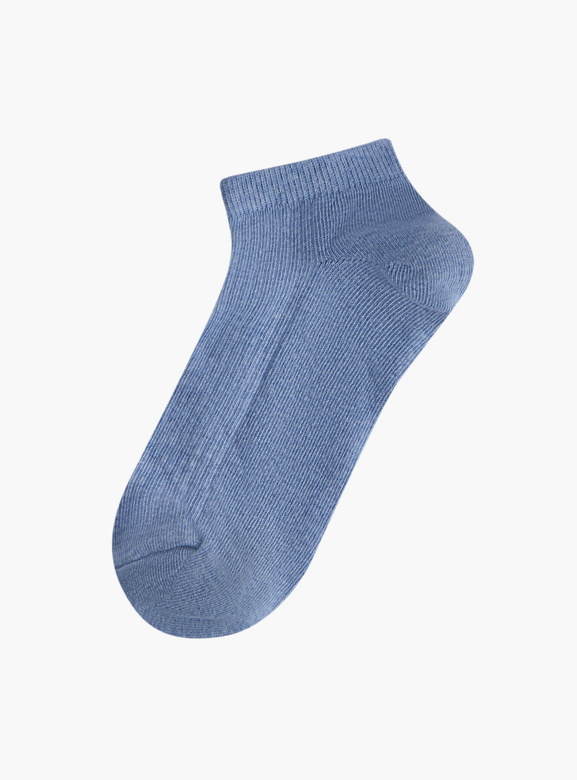 Celeste Textured Ankle Length Socks - Set of 5-women-socksandstockings-image-2
