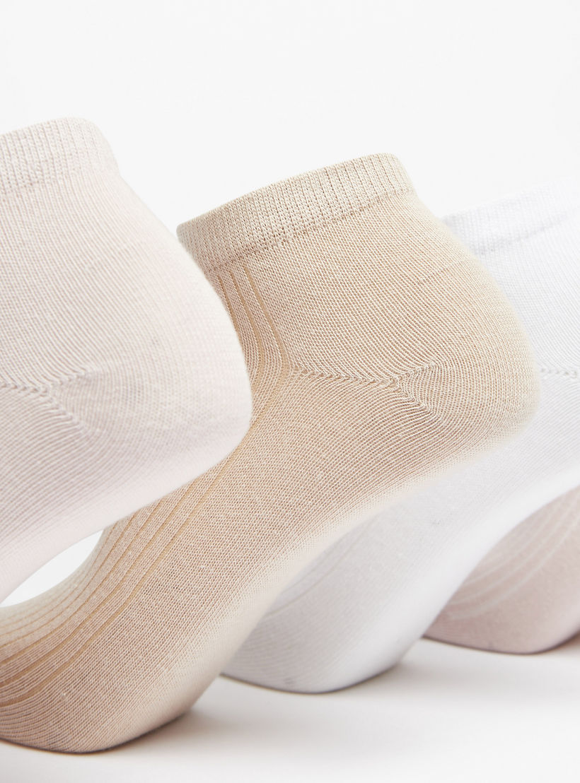 Celeste Textured Ankle Length Socks - Set of 5-women-socksandstockings-image-2