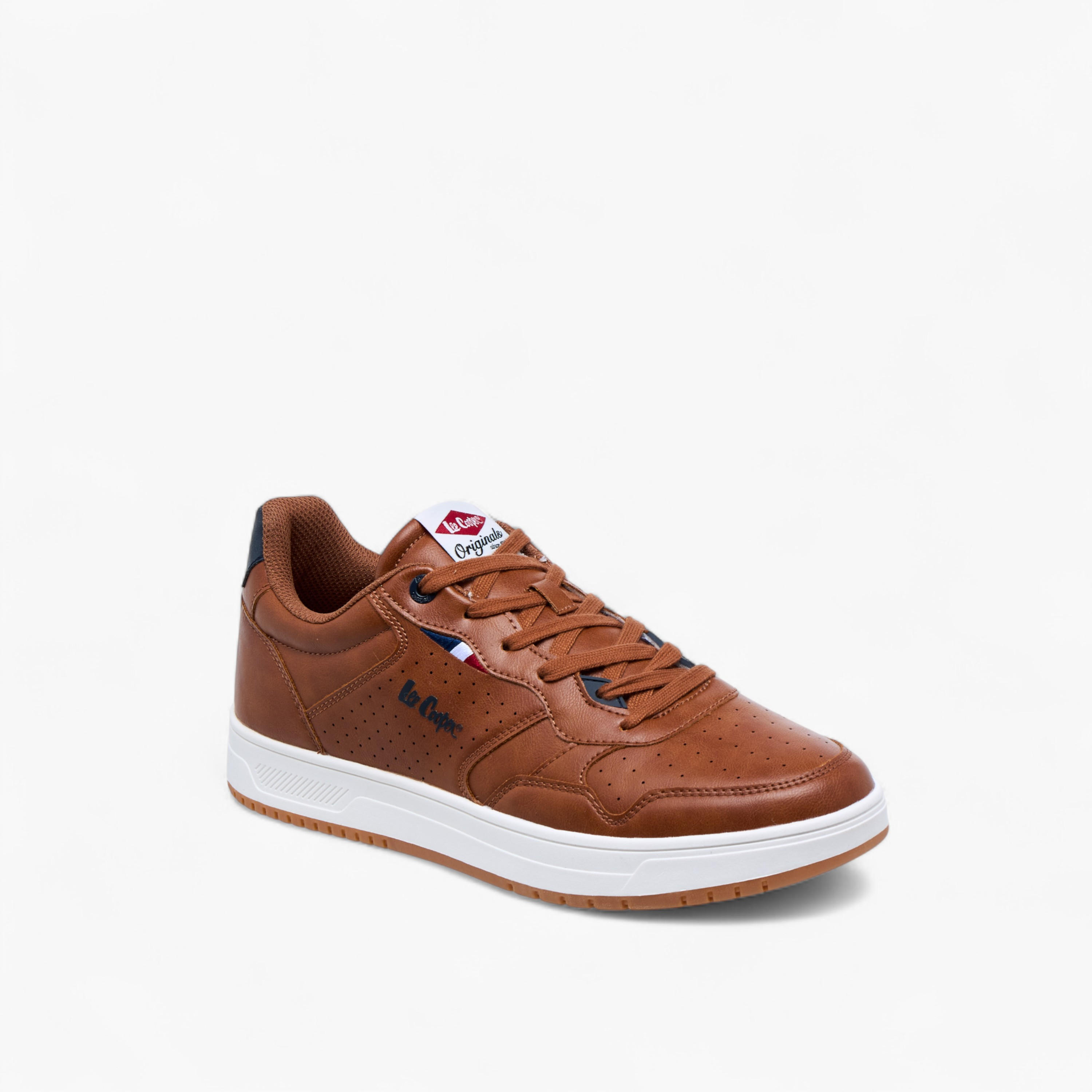 Lee Cooper Men's Perforated Panelled Lace-Up Sneakers-men-shoes-sneakers-image-2