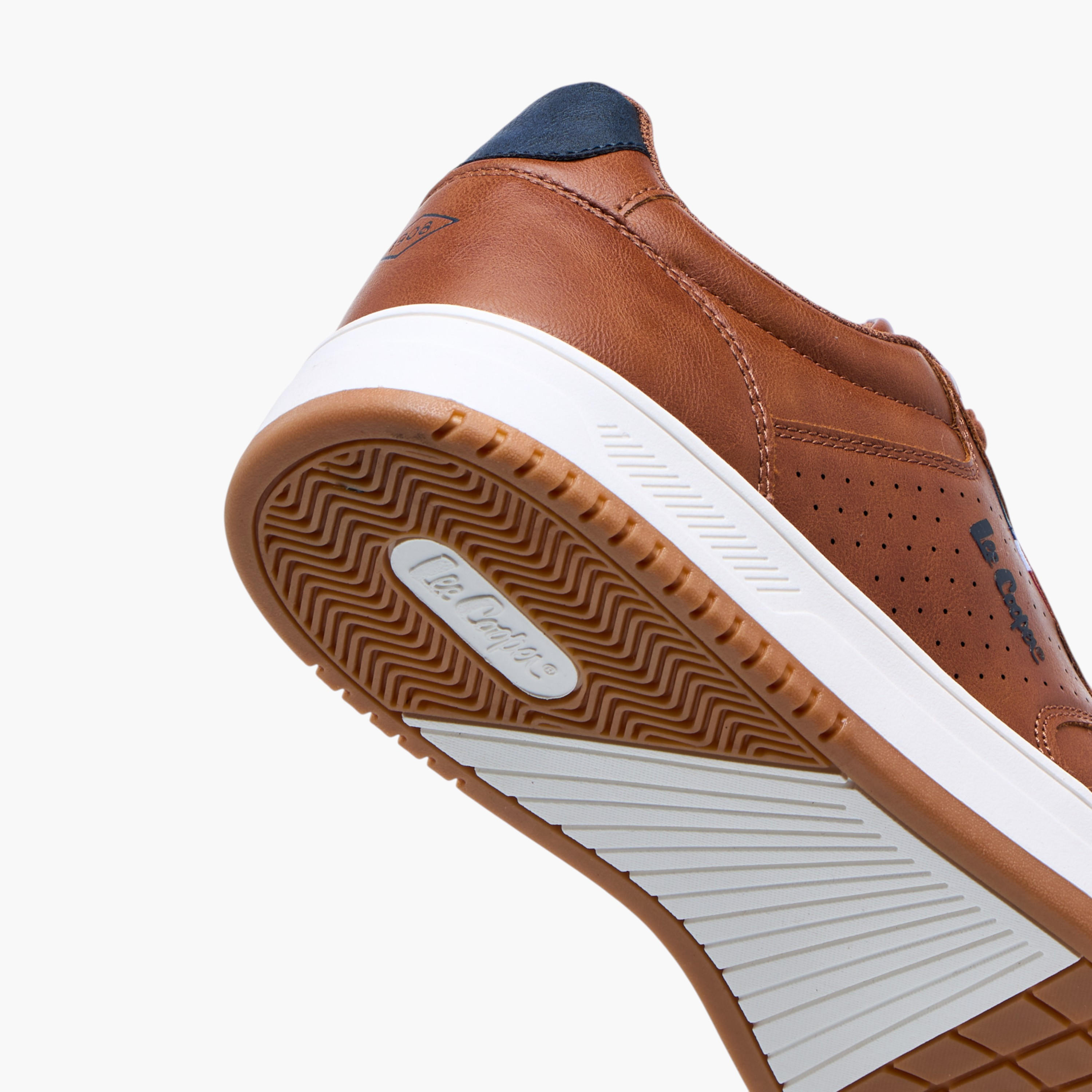 Lee Cooper Men's Perforated Panelled Lace-Up Sneakers-men-shoes-sneakers-image-5