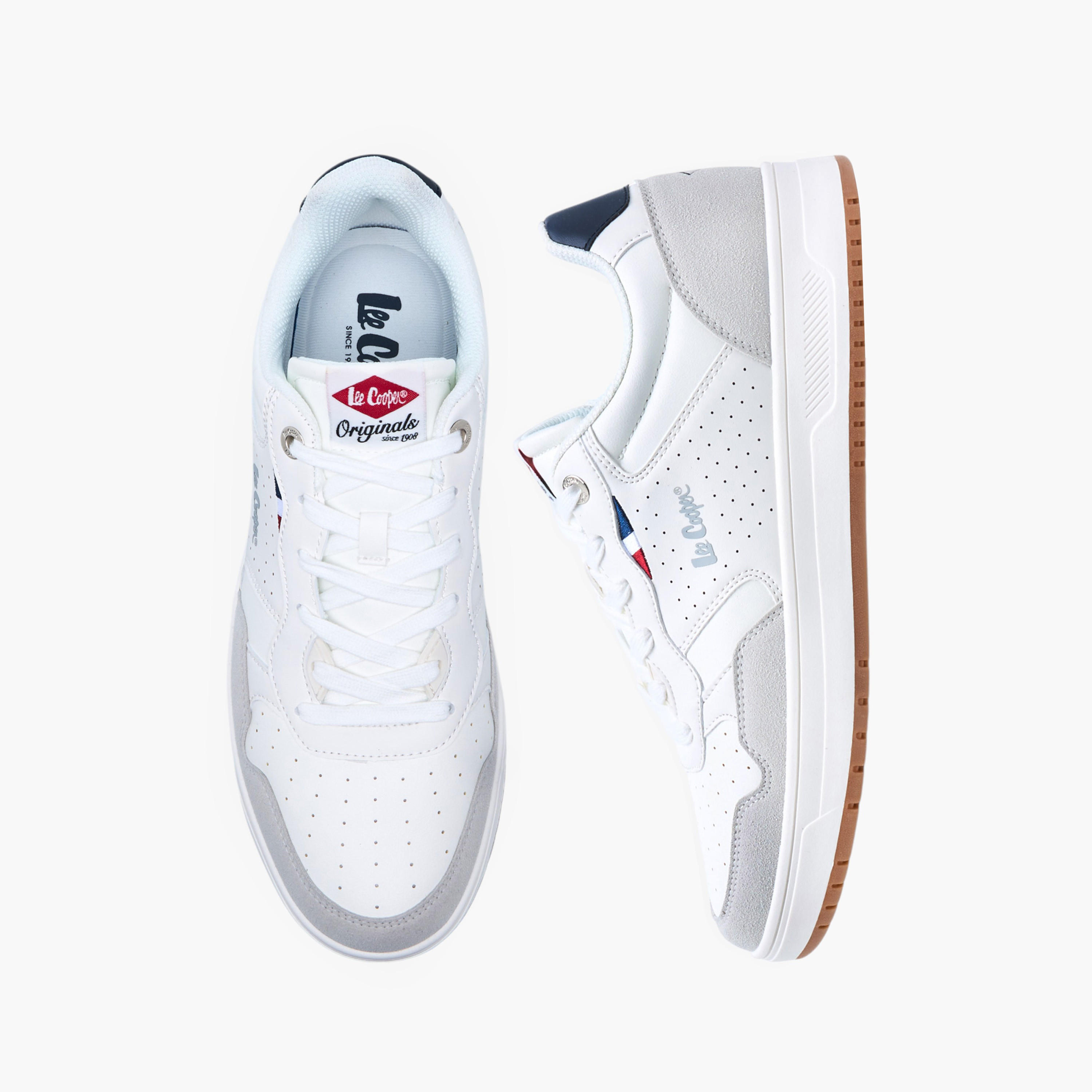 Lee Cooper Men's Perforated Lace-Up Sneakers-men-shoes-sneakers-image-1