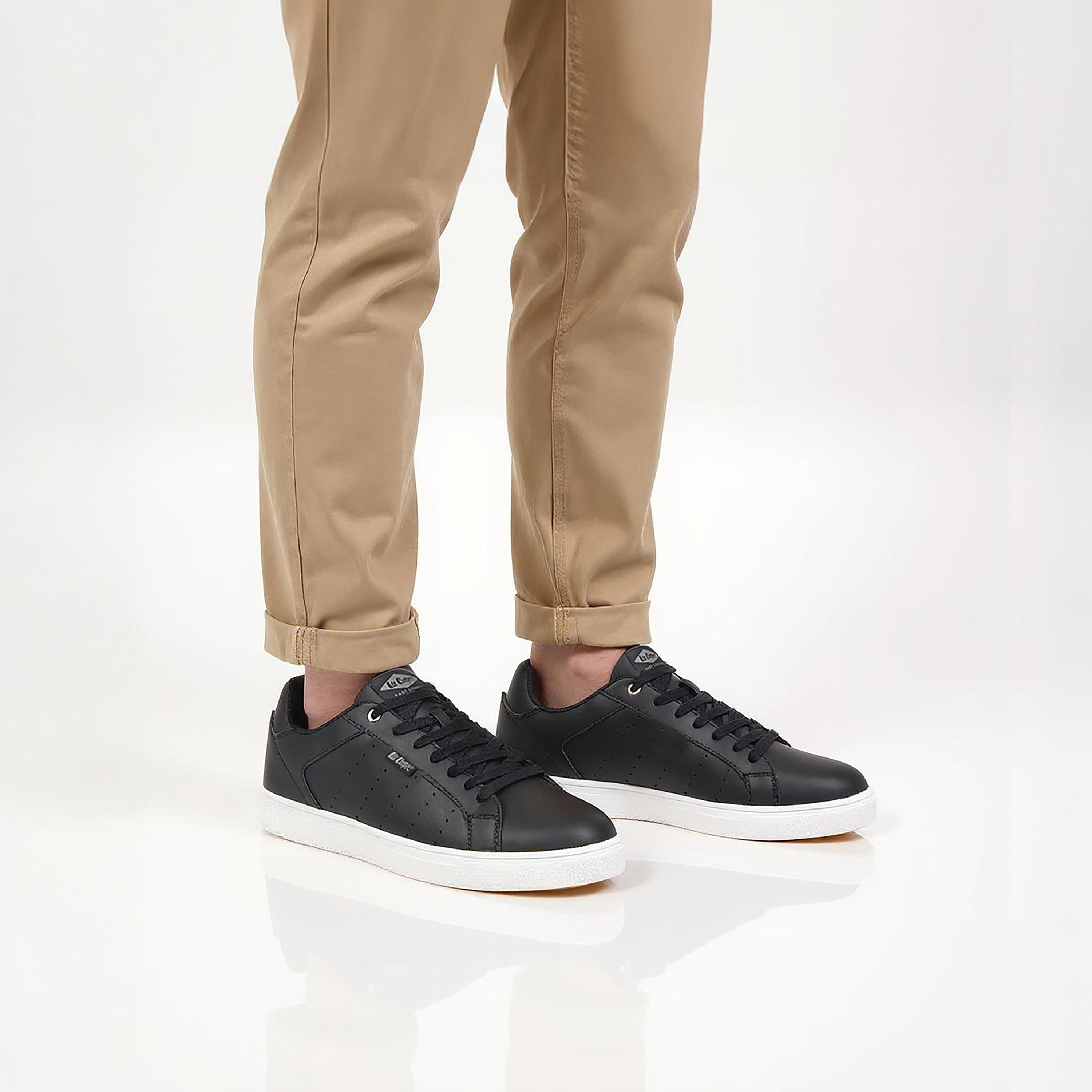 Lee Cooper Men's Perforated Sneakers with Lace-Up Closure-men-shoes-sneakers-image-2