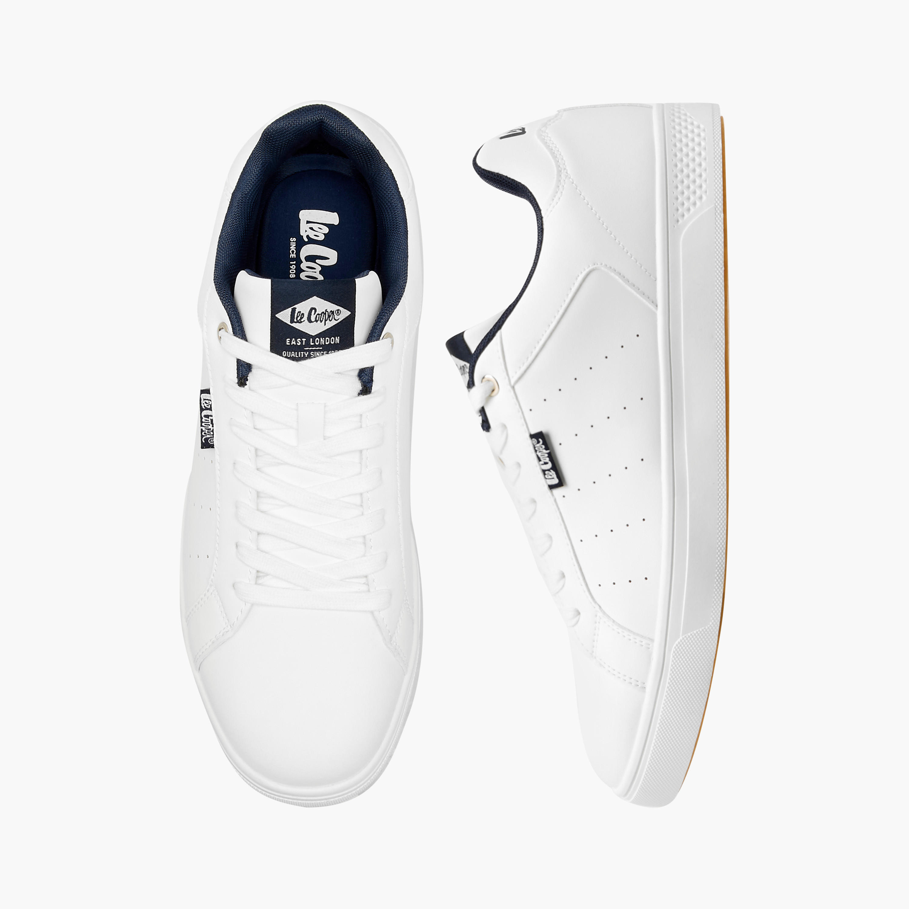 Lee Cooper Men's Perforated Sneakers with Lace-Up Closure-men-shoes-sneakers-image-1