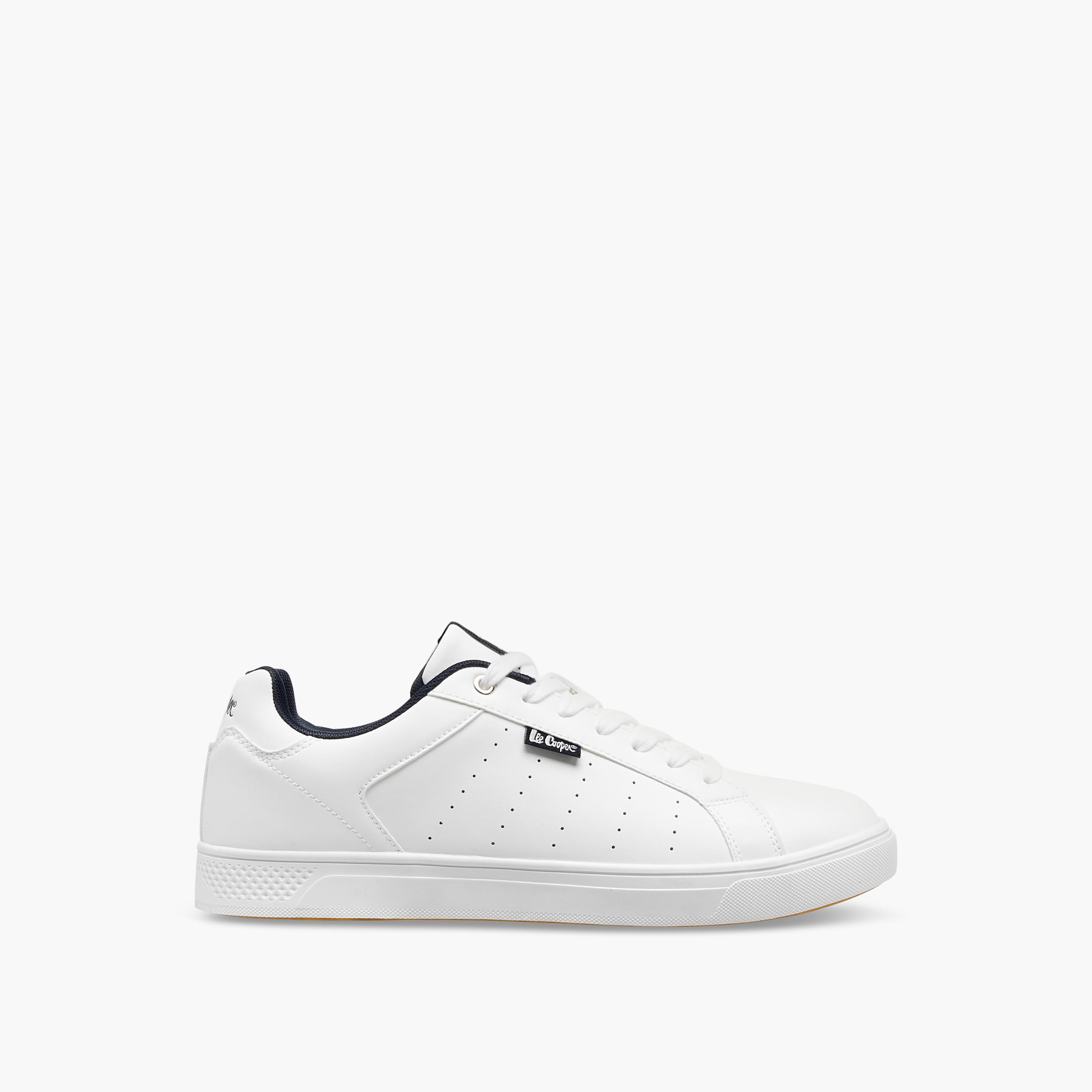 Lee Cooper Men's Perforated Sneakers with Lace-Up Closure-men-shoes-sneakers-image-3