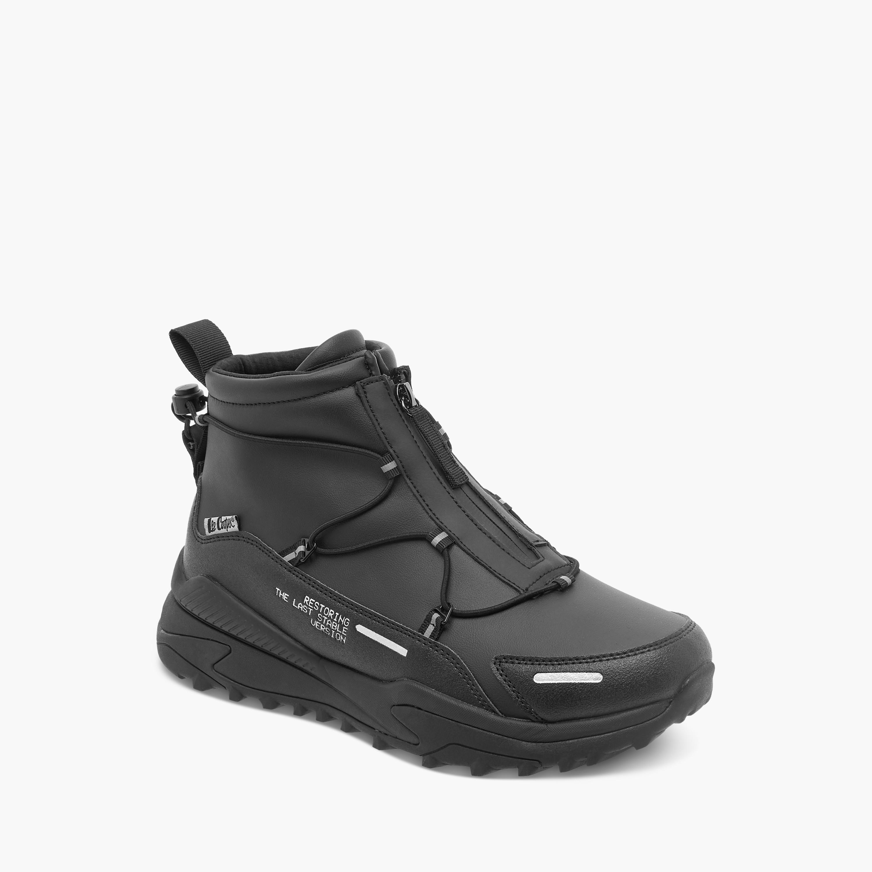 Lee Cooper Men's Solid Chukka Boots with Lace Detail and Zip Closure-men-shoes-boots-image-7