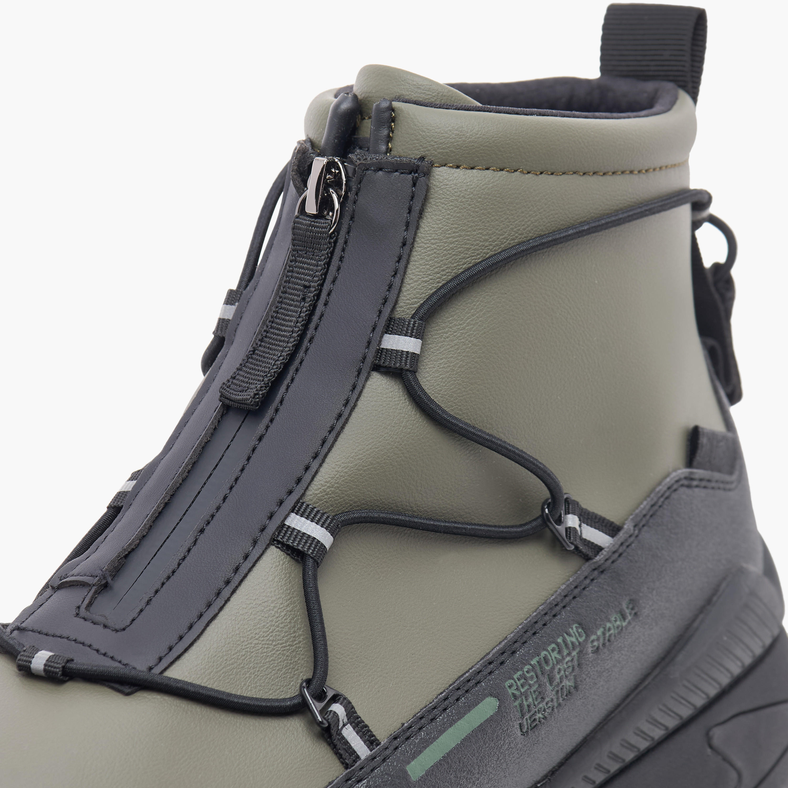 Lee Cooper Men's Solid Chukka Boots with Lace Detail and Zip Closure-men-shoes-boots-image-4
