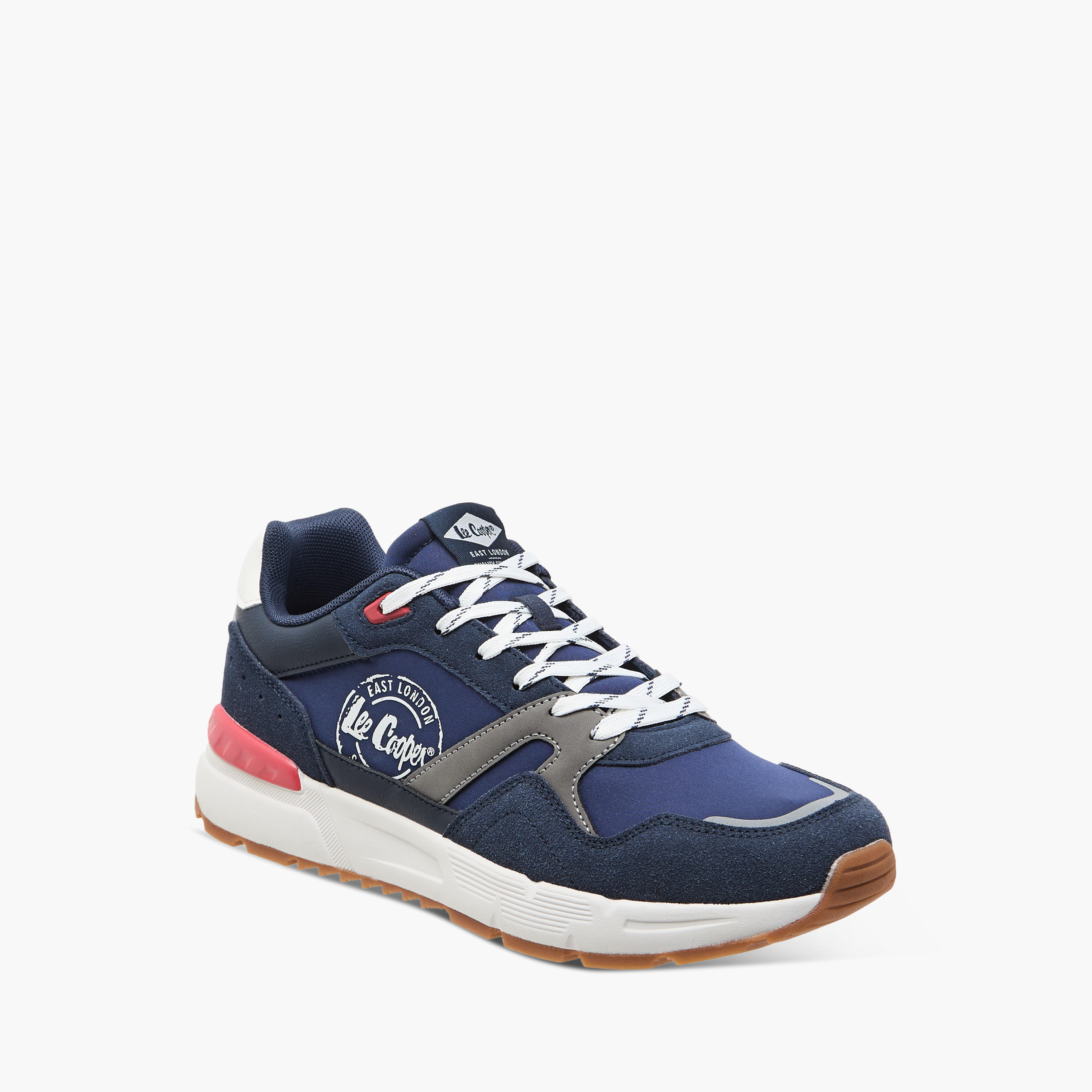 Lee Cooper Men's Panelled Lace-Up Sneakers-men-shoes-sneakers-image-2