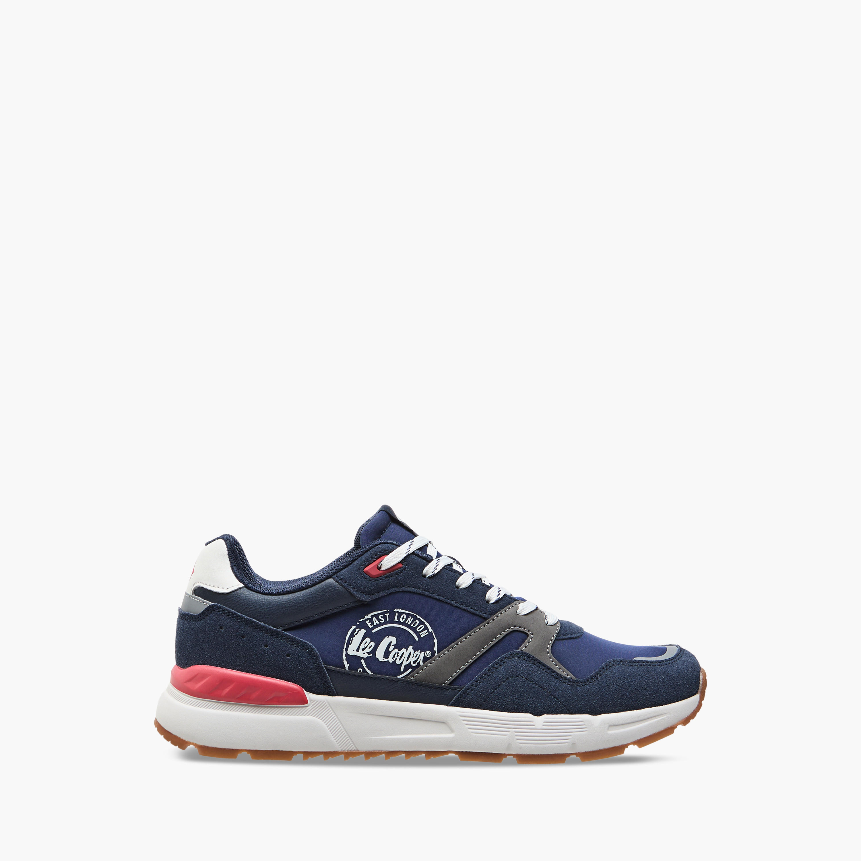 Lee Cooper Men's Panelled Lace-Up Sneakers-men-shoes-sneakers-image-3