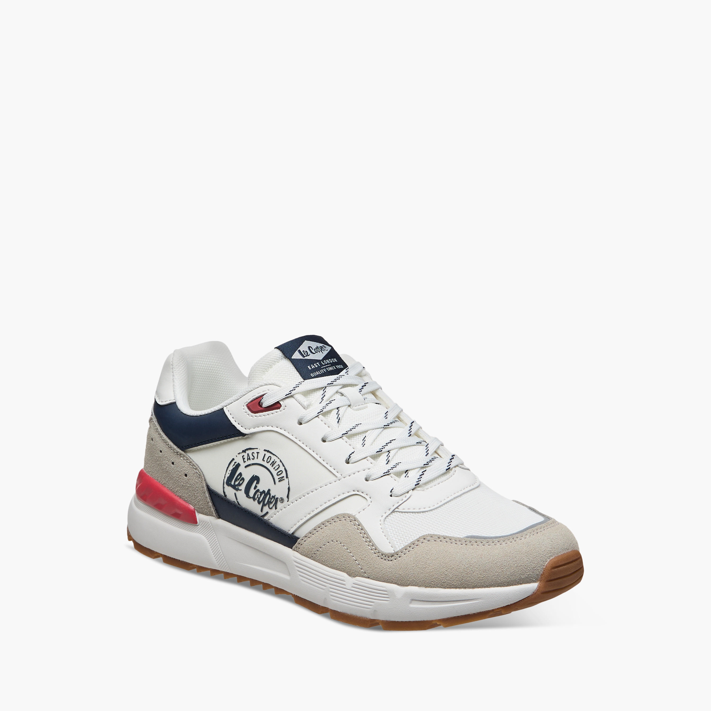Lee Cooper Men's Panelled Lace-Up Sneakers-men-shoes-sneakers-image-2