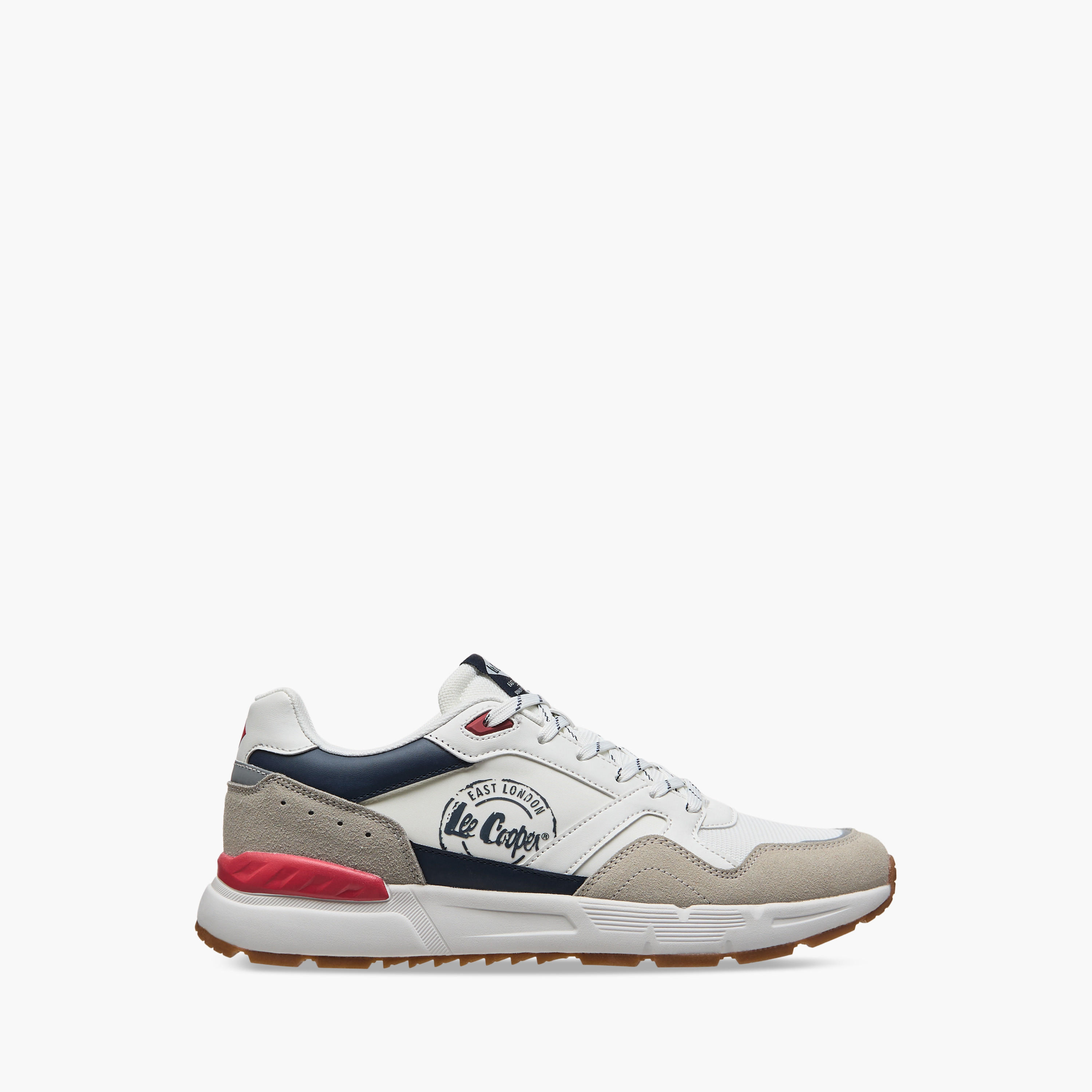 Lee Cooper Men's Panelled Lace-Up Sneakers-men-shoes-sneakers-image-3