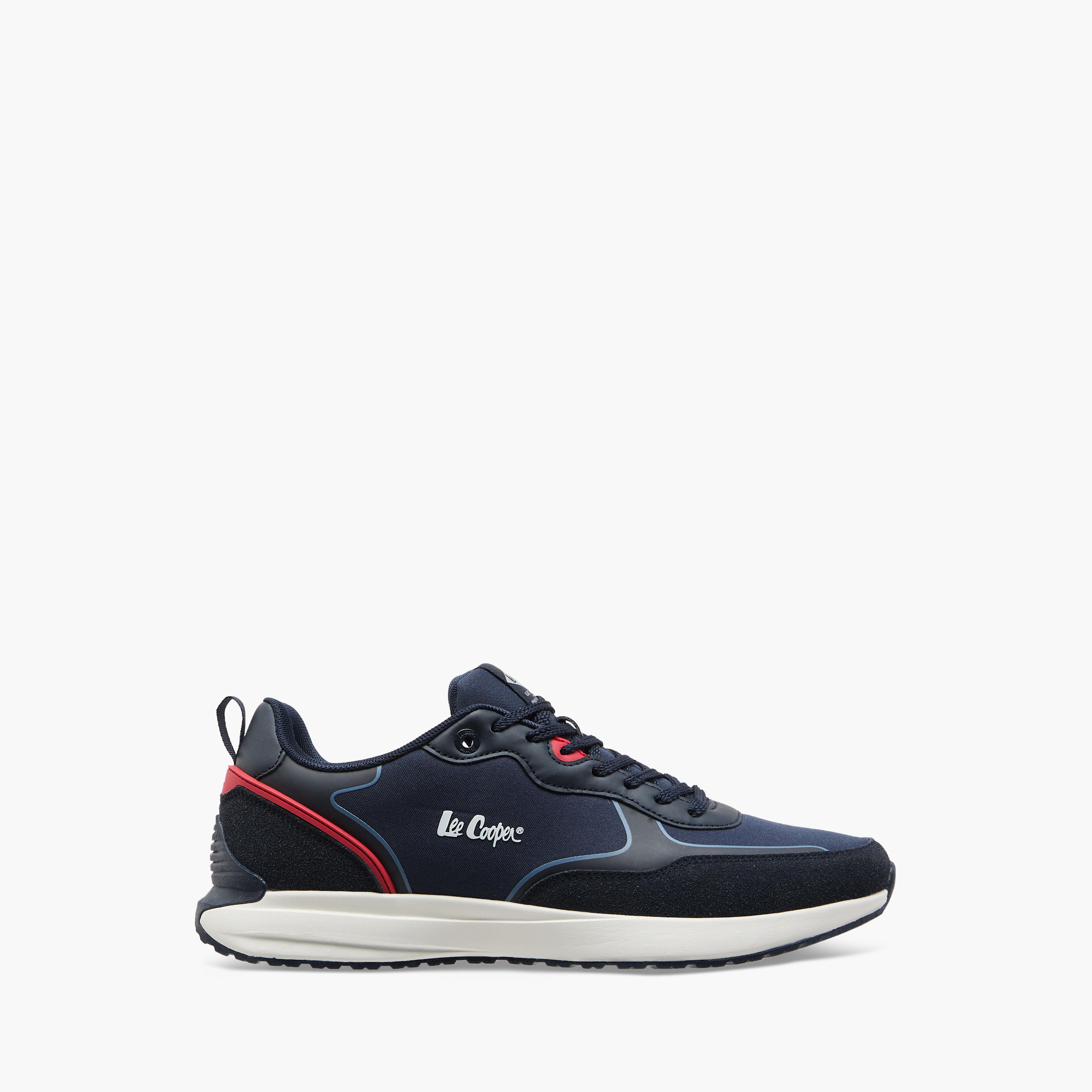 Lee Cooper Men's Logo Detail Sneakers with Lace-Up Closure-men-shoes-sneakers-image-3
