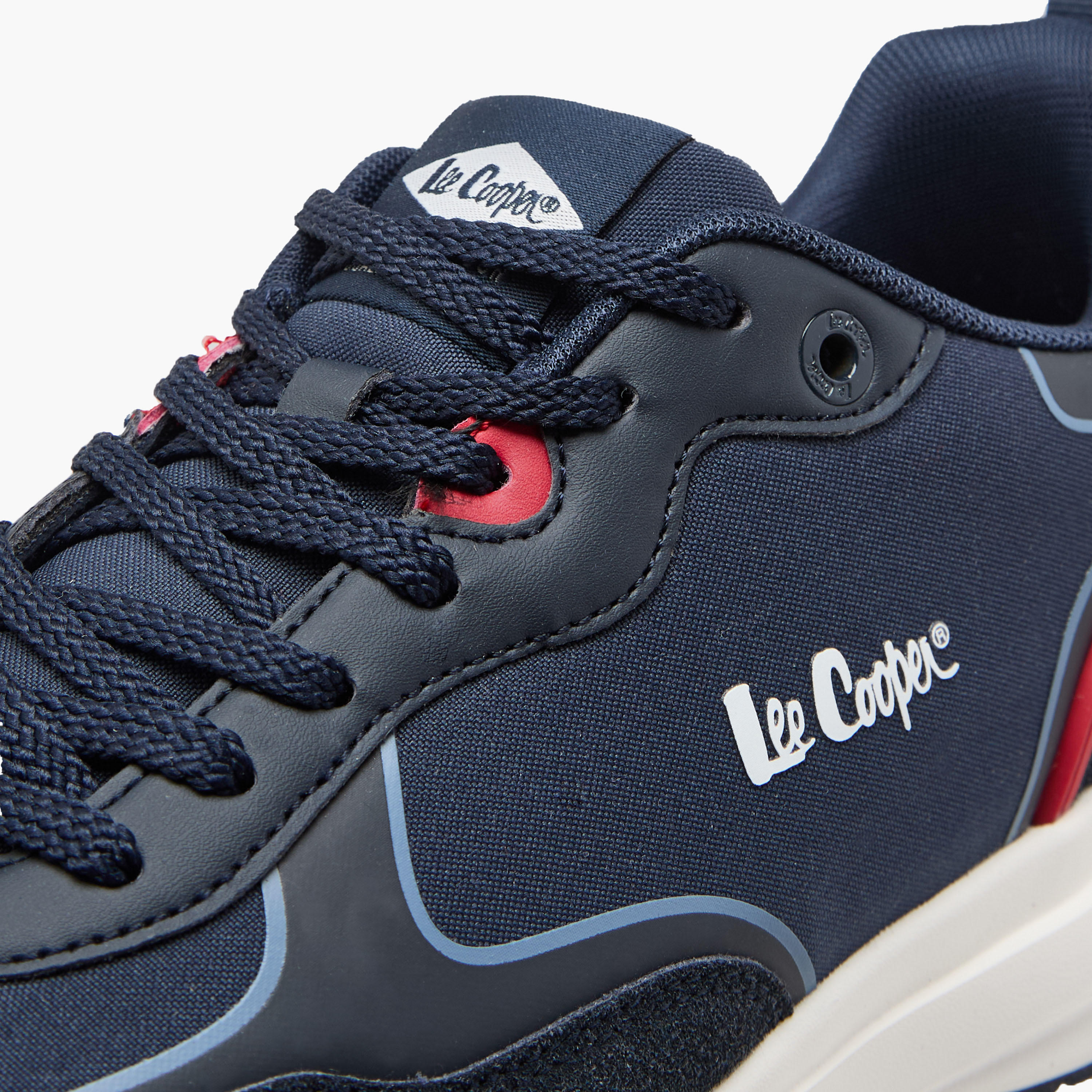 Lee Cooper Men's Logo Detail Sneakers with Lace-Up Closure-men-shoes-sneakers-image-4
