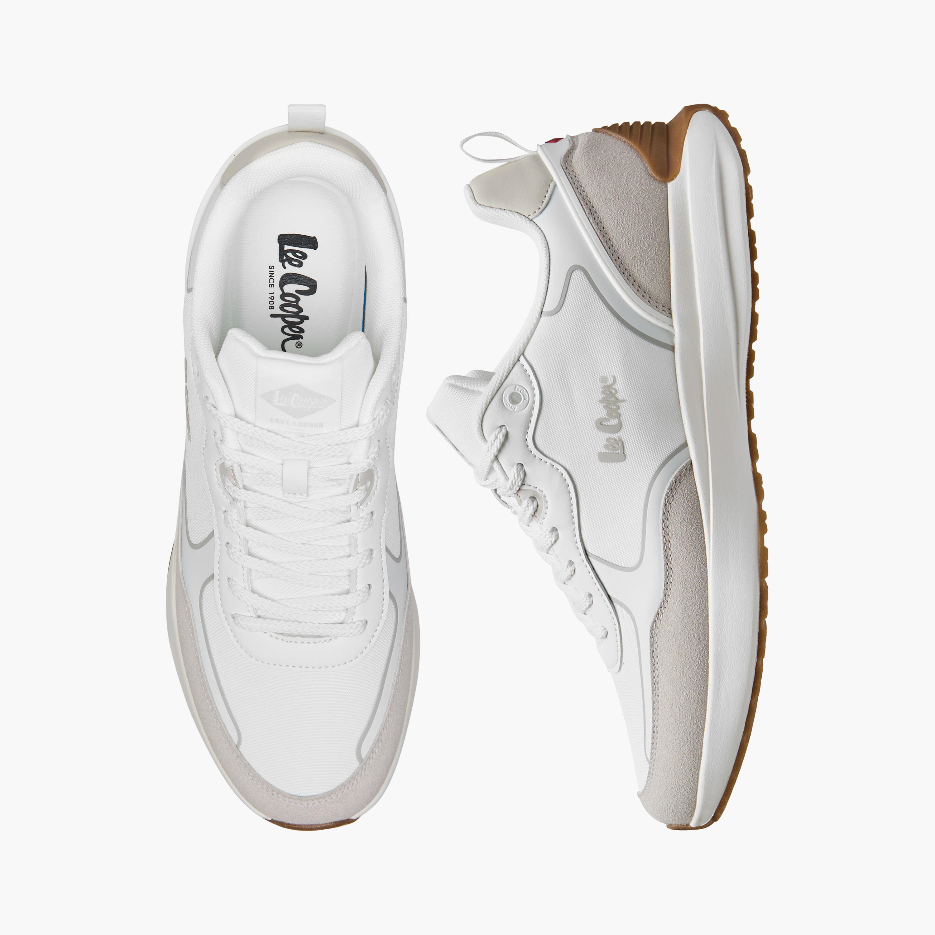 Lee Cooper Men's Logo Detail Sneakers with Lace-Up Closure-men-shoes-sneakers-image-1