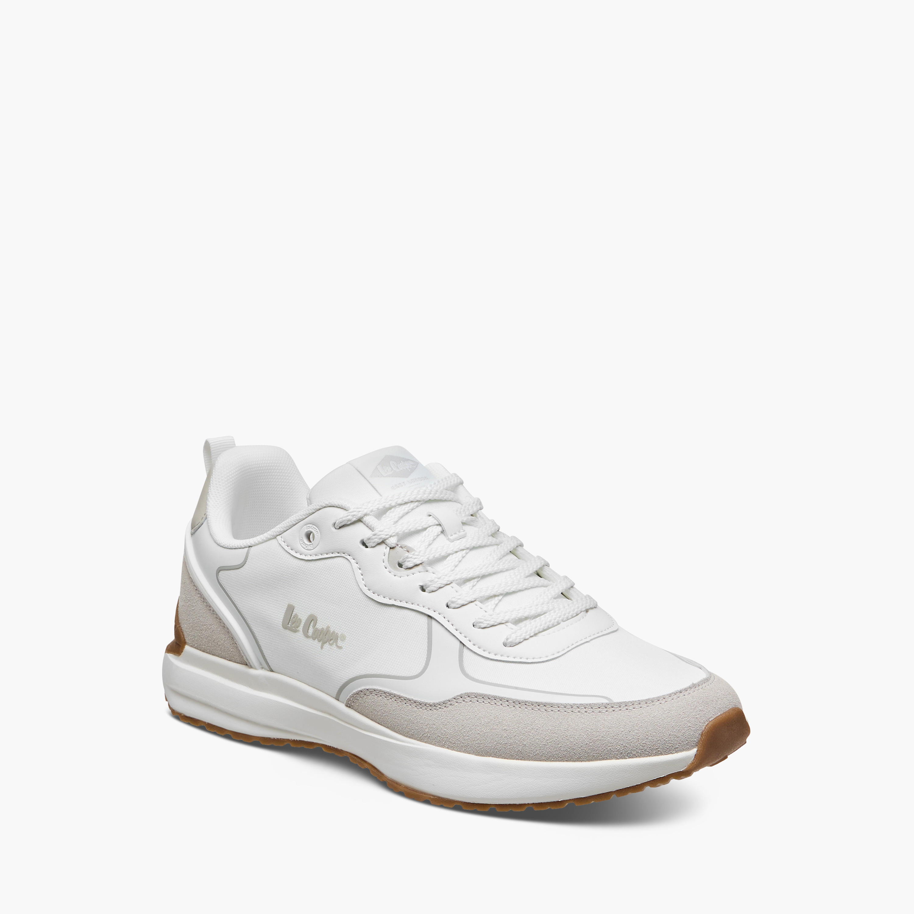 Lee Cooper Men's Logo Detail Sneakers with Lace-Up Closure-men-shoes-sneakers-image-2