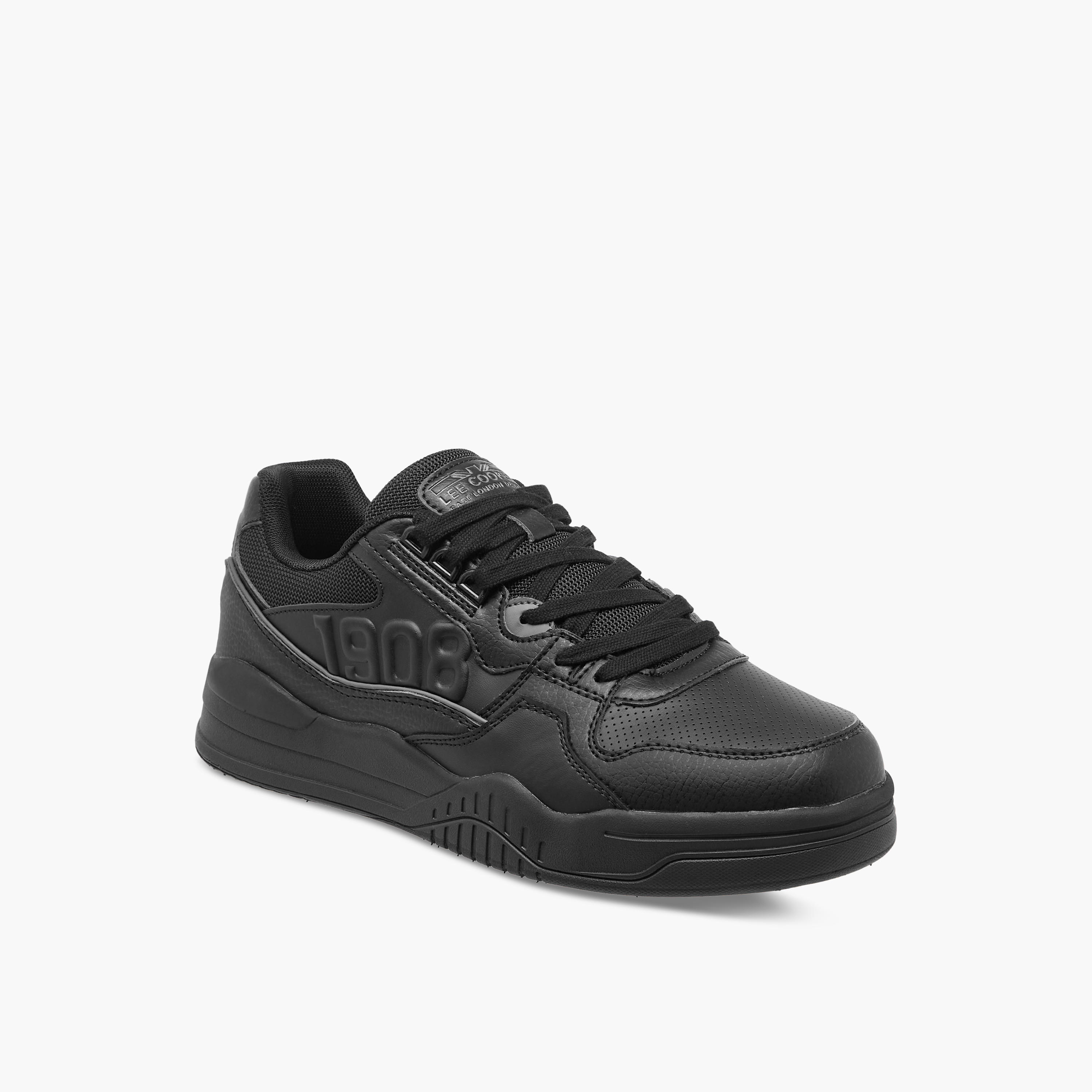 Lee Cooper Men's Panelled Sneakers with Lace-Up Closure-men-shoes-sneakers-image-2