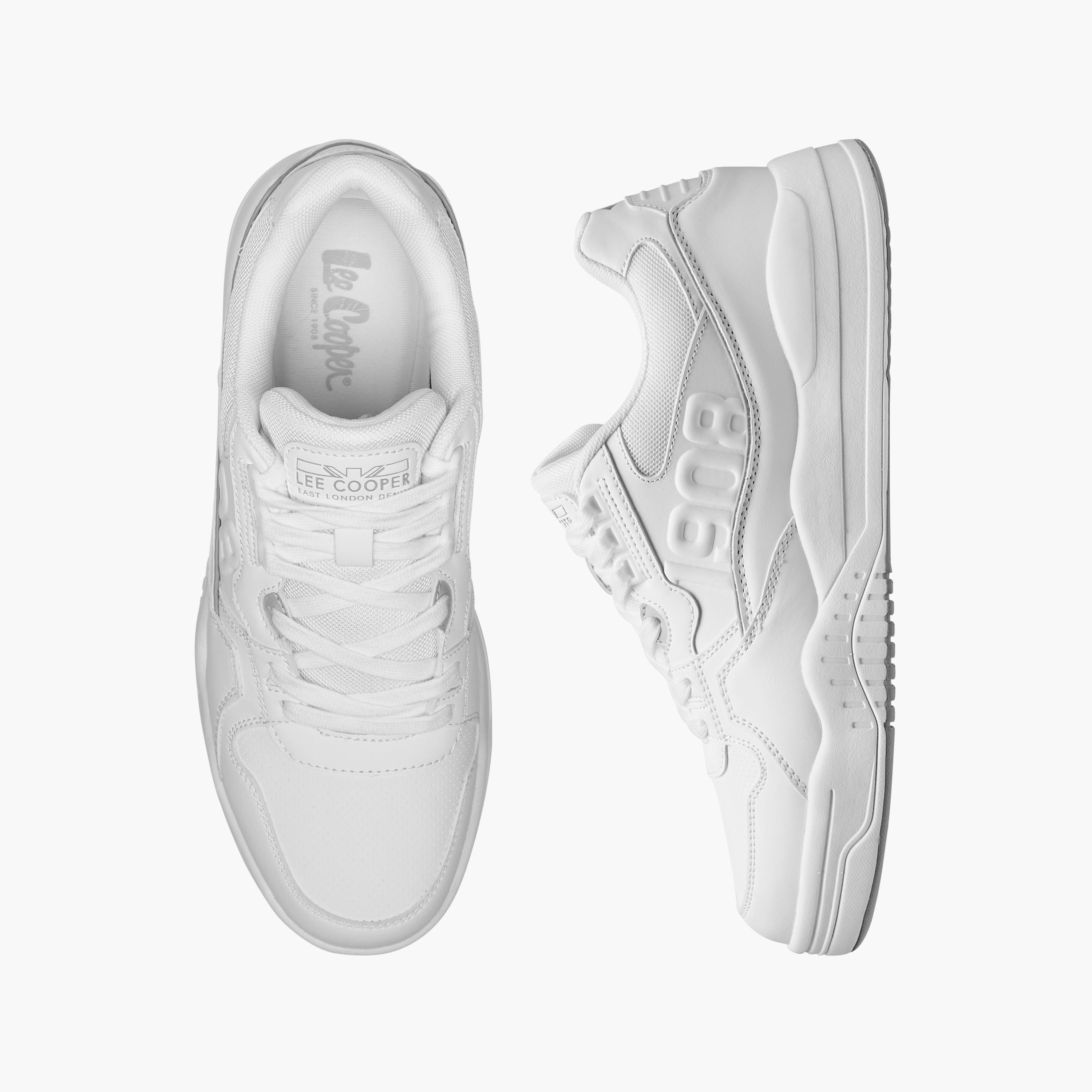 Lee Cooper Men's Panelled Sneakers with Lace-Up Closure-men-shoes-sneakers-image-1