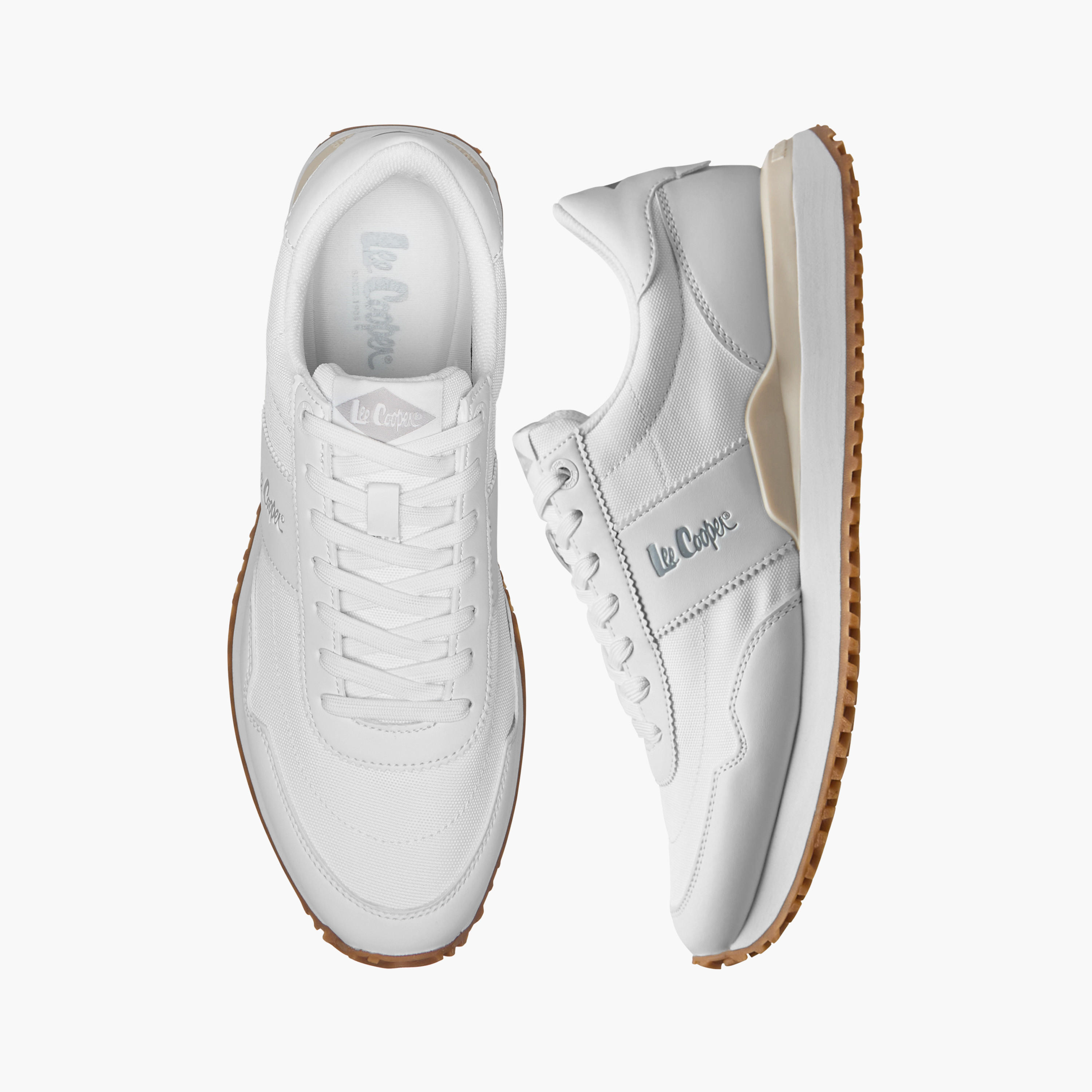 Lee Cooper Men's Logo Detail Sneakers with Lace-Up Closure-men-shoes-sneakers-image-1